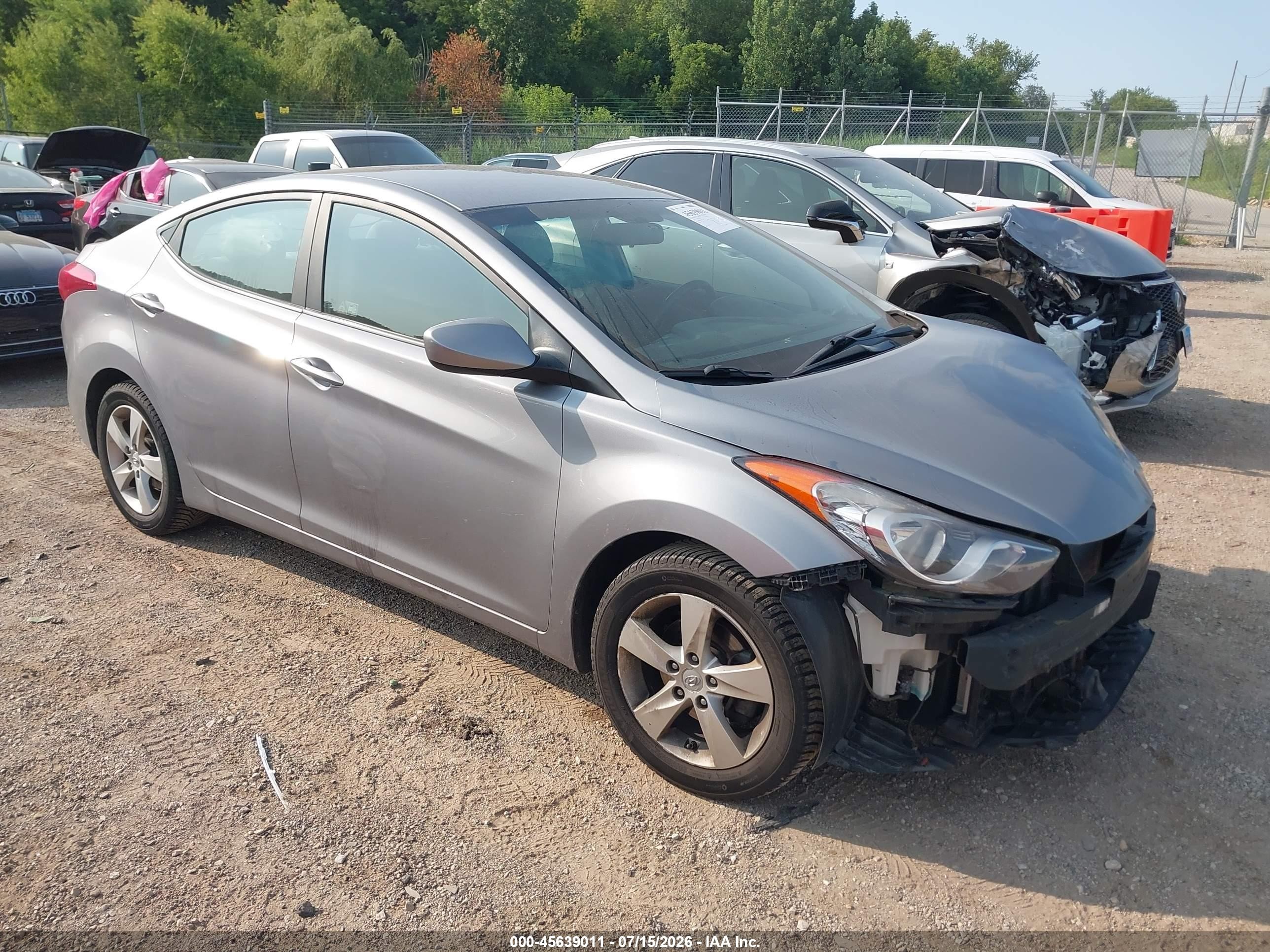 2013 Hyundai Elantra Gls Silver vin: KMHDH4AE4DU715448