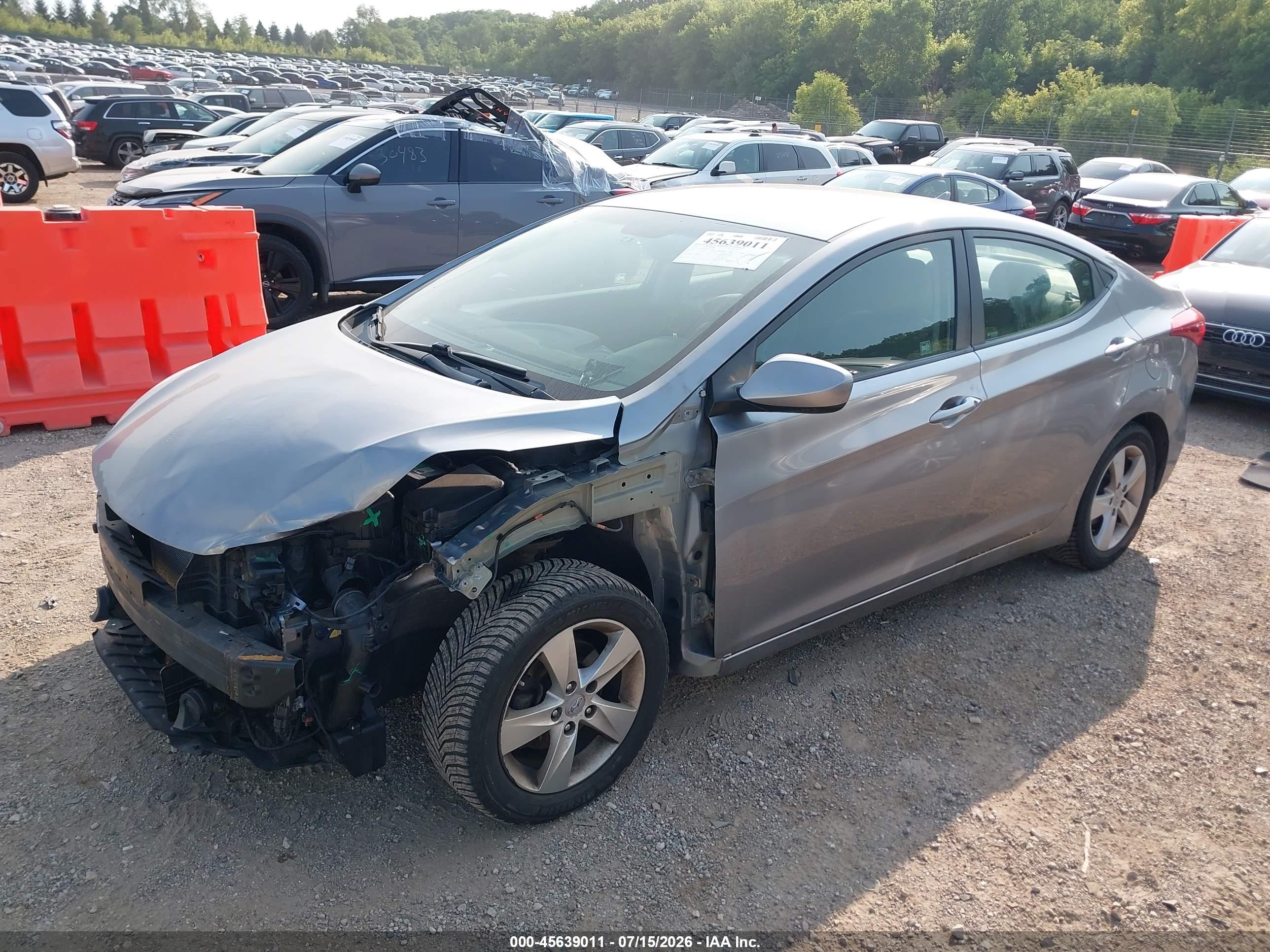 2013 Hyundai Elantra Gls Silver vin: KMHDH4AE4DU715448