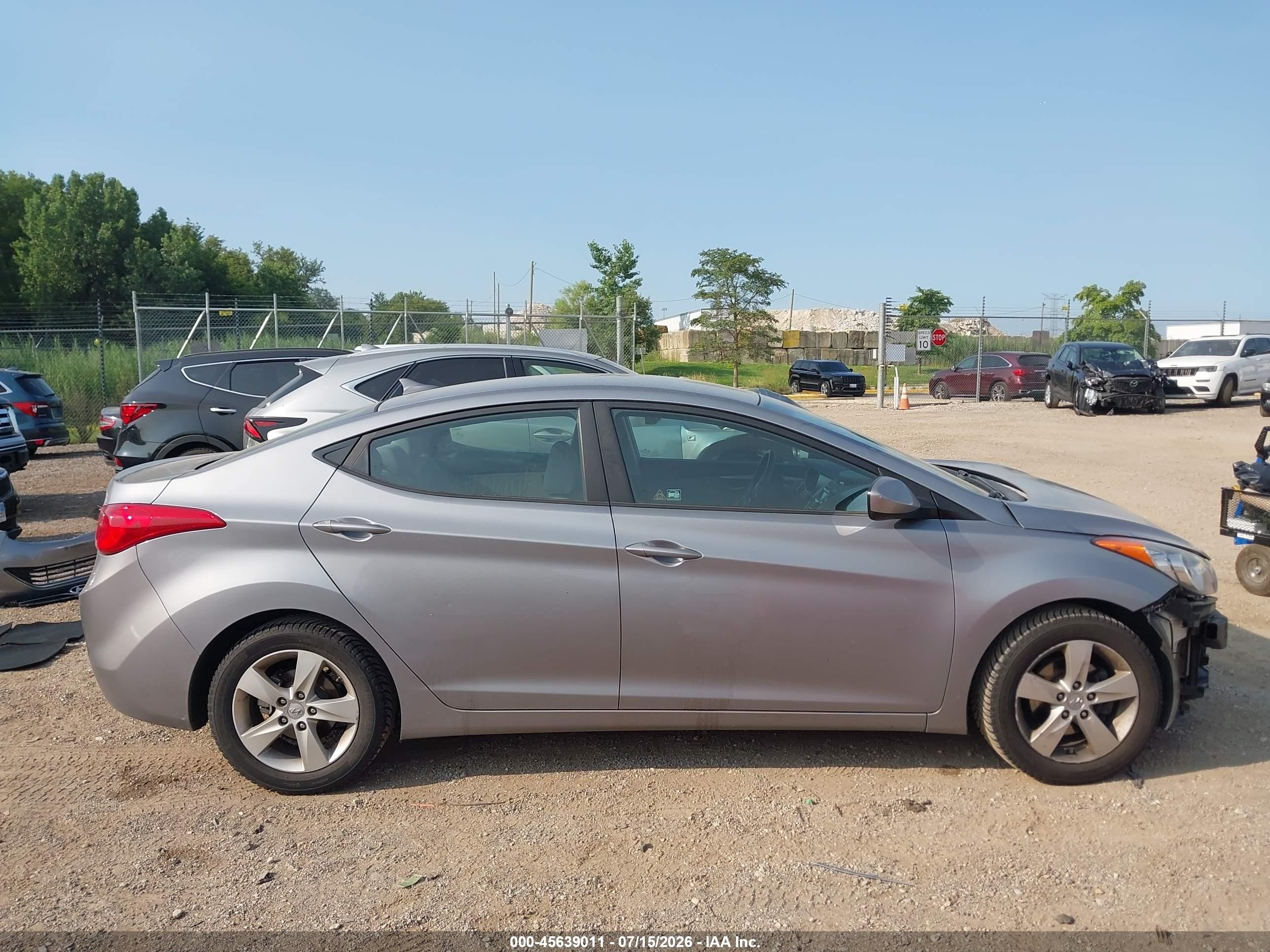 2013 Hyundai Elantra Gls Silver vin: KMHDH4AE4DU715448