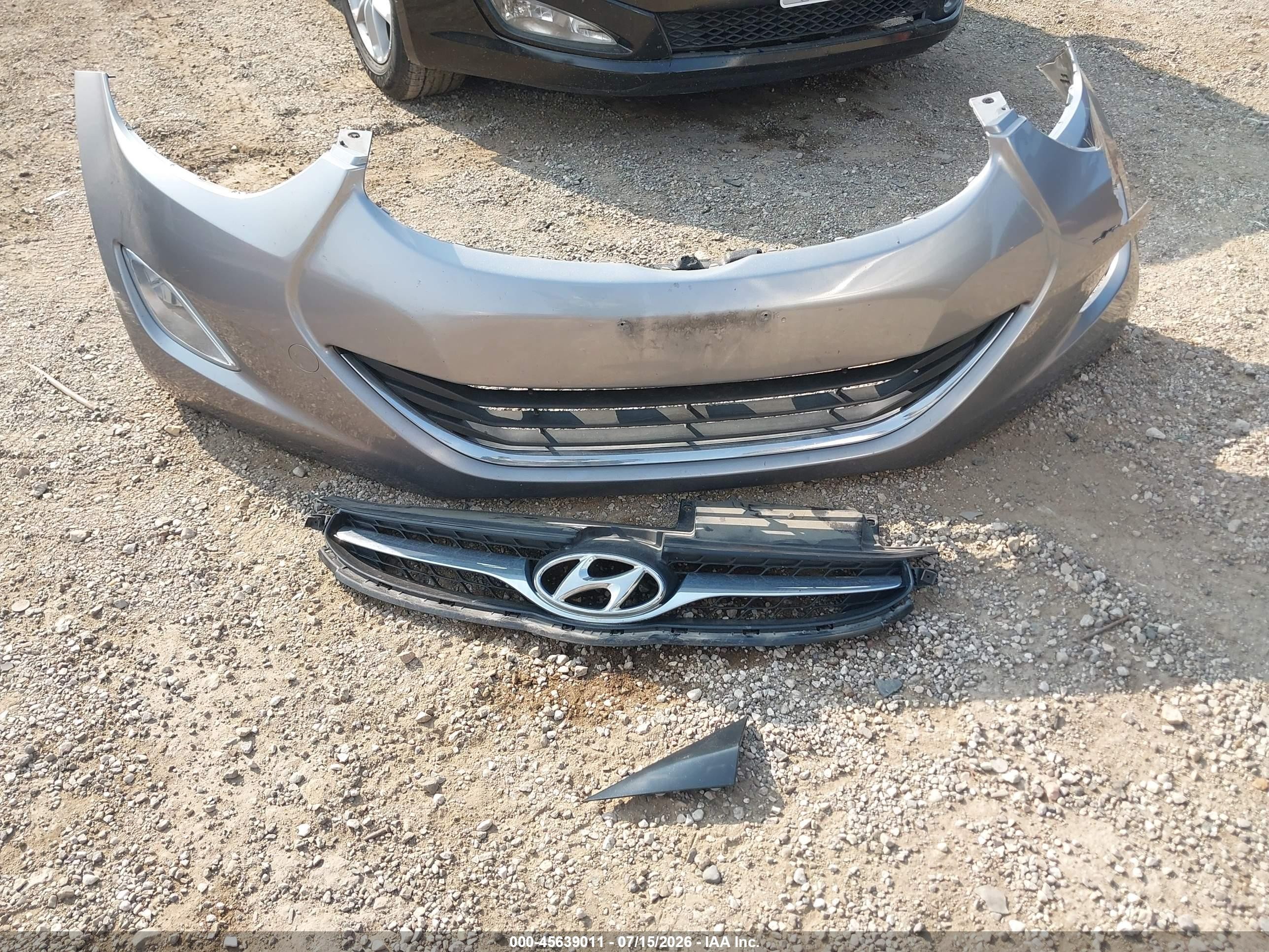 2013 Hyundai Elantra Gls Silver vin: KMHDH4AE4DU715448