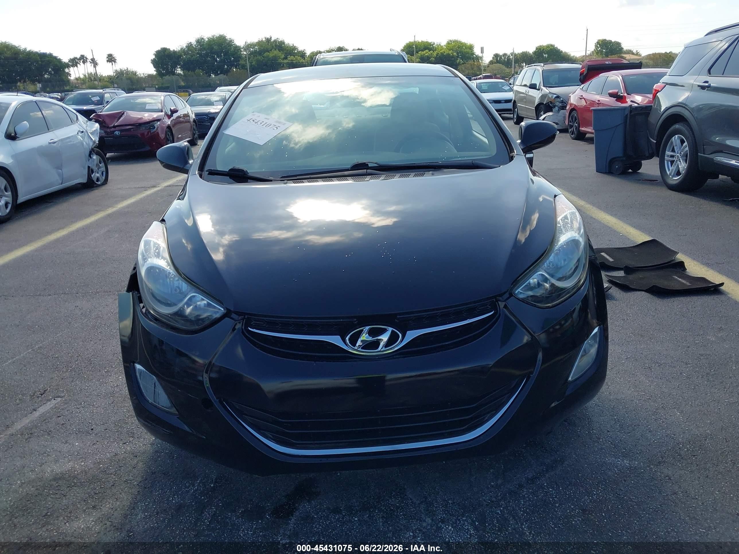 2013 Hyundai Elantra Gls Black vin: KMHDH4AE4DU738664