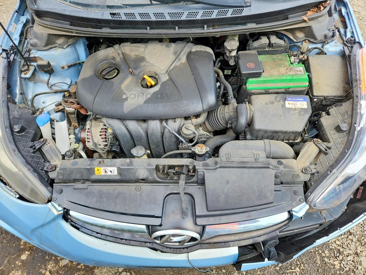 2013 Hyundai Elantra Gls Blue vin: KMHDH4AE4DU753231