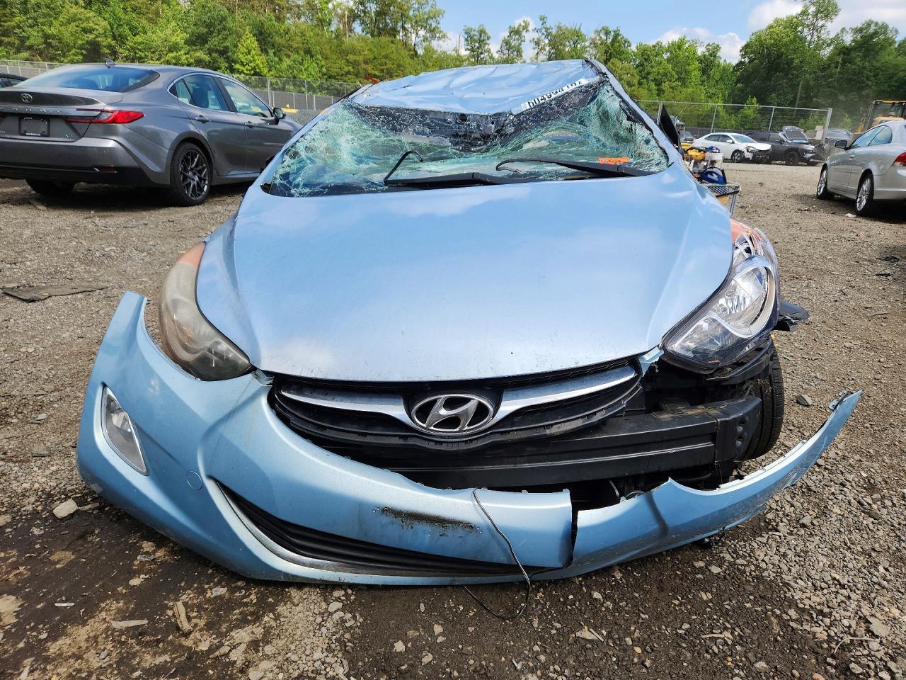 2013 Hyundai Elantra Gls Blue vin: KMHDH4AE4DU753231