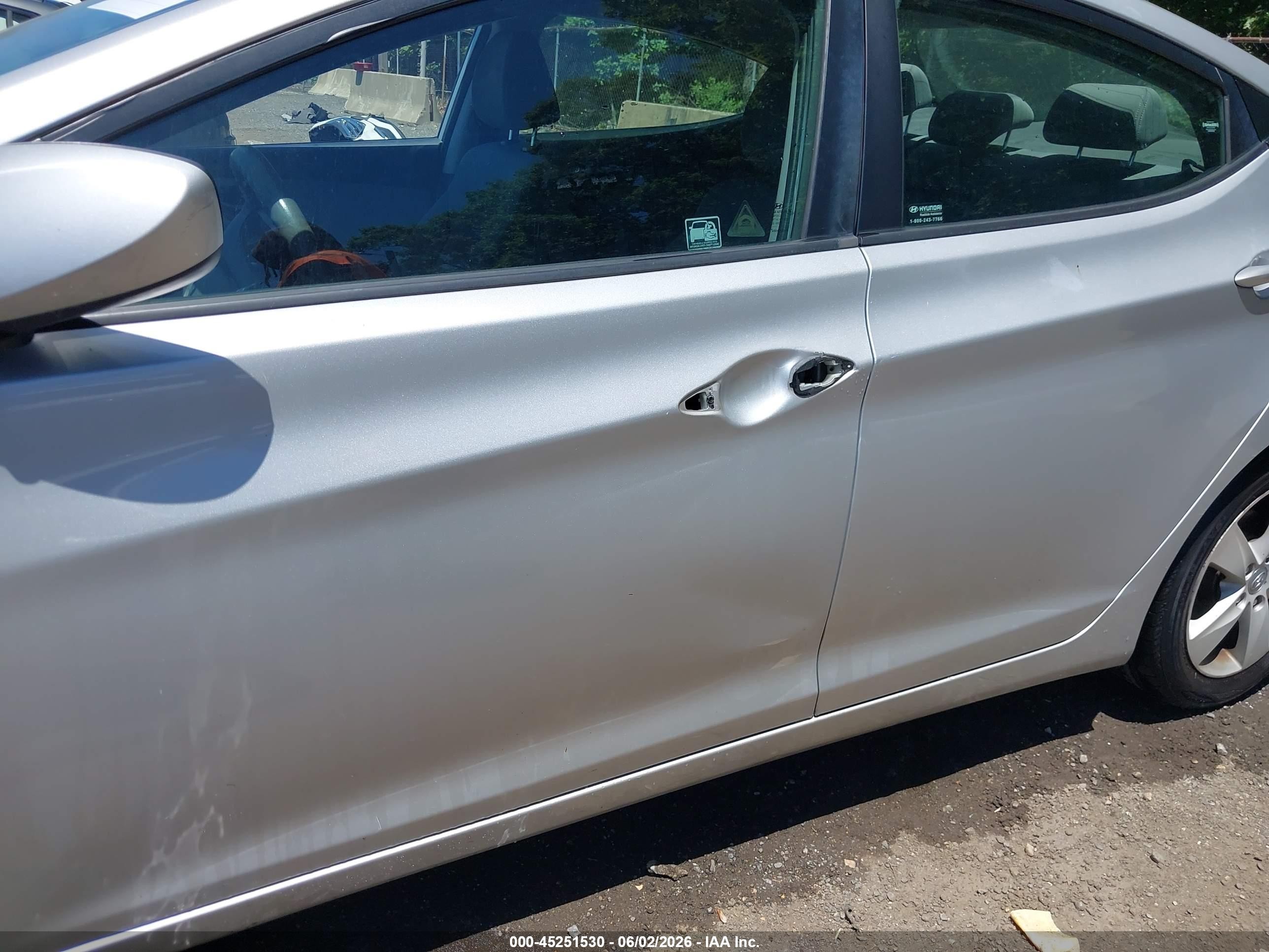 2013 Hyundai Elantra Gls Silver vin: KMHDH4AE4DU795852