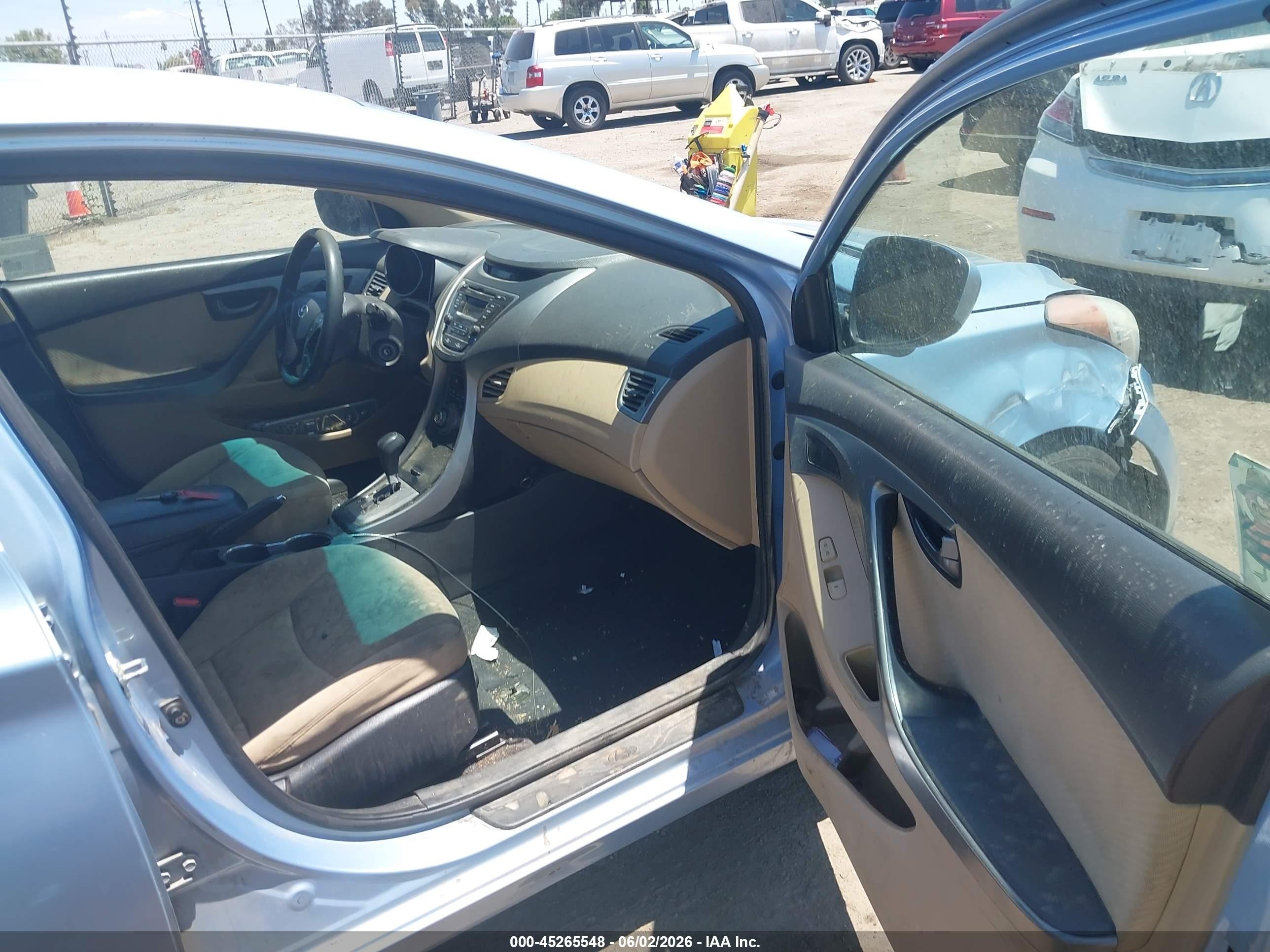 2013 Hyundai Elantra Gls Light Blue vin: KMHDH4AE4DU806736
