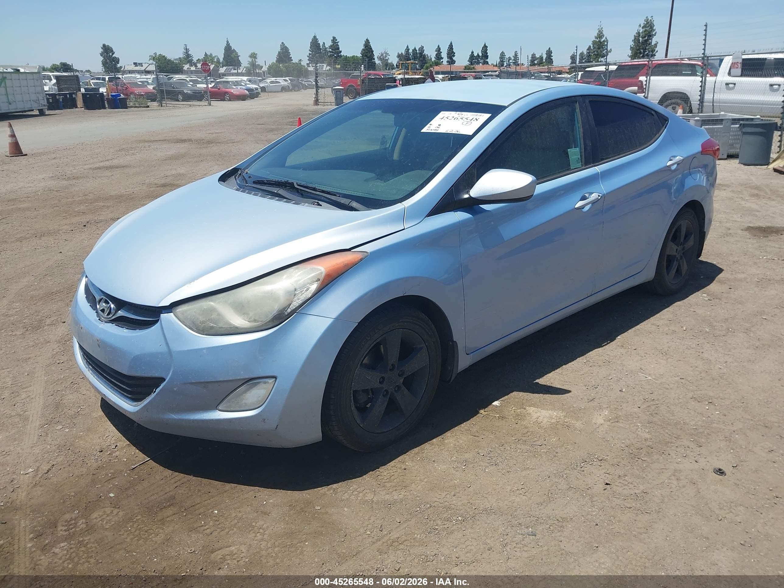2013 Hyundai Elantra Gls Light Blue vin: KMHDH4AE4DU806736