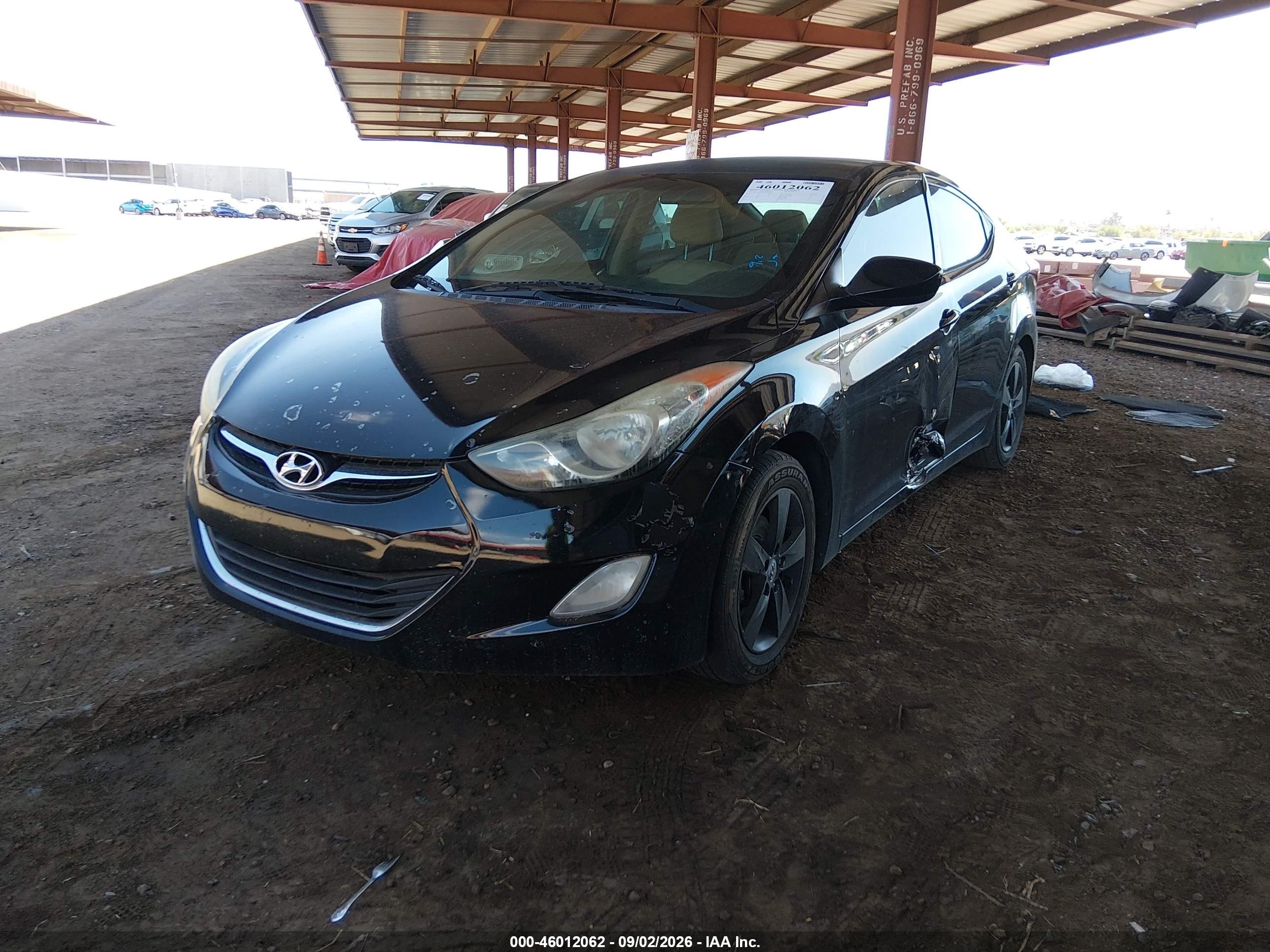 2013 Hyundai Elantra Gls Black vin: KMHDH4AE4DU824881