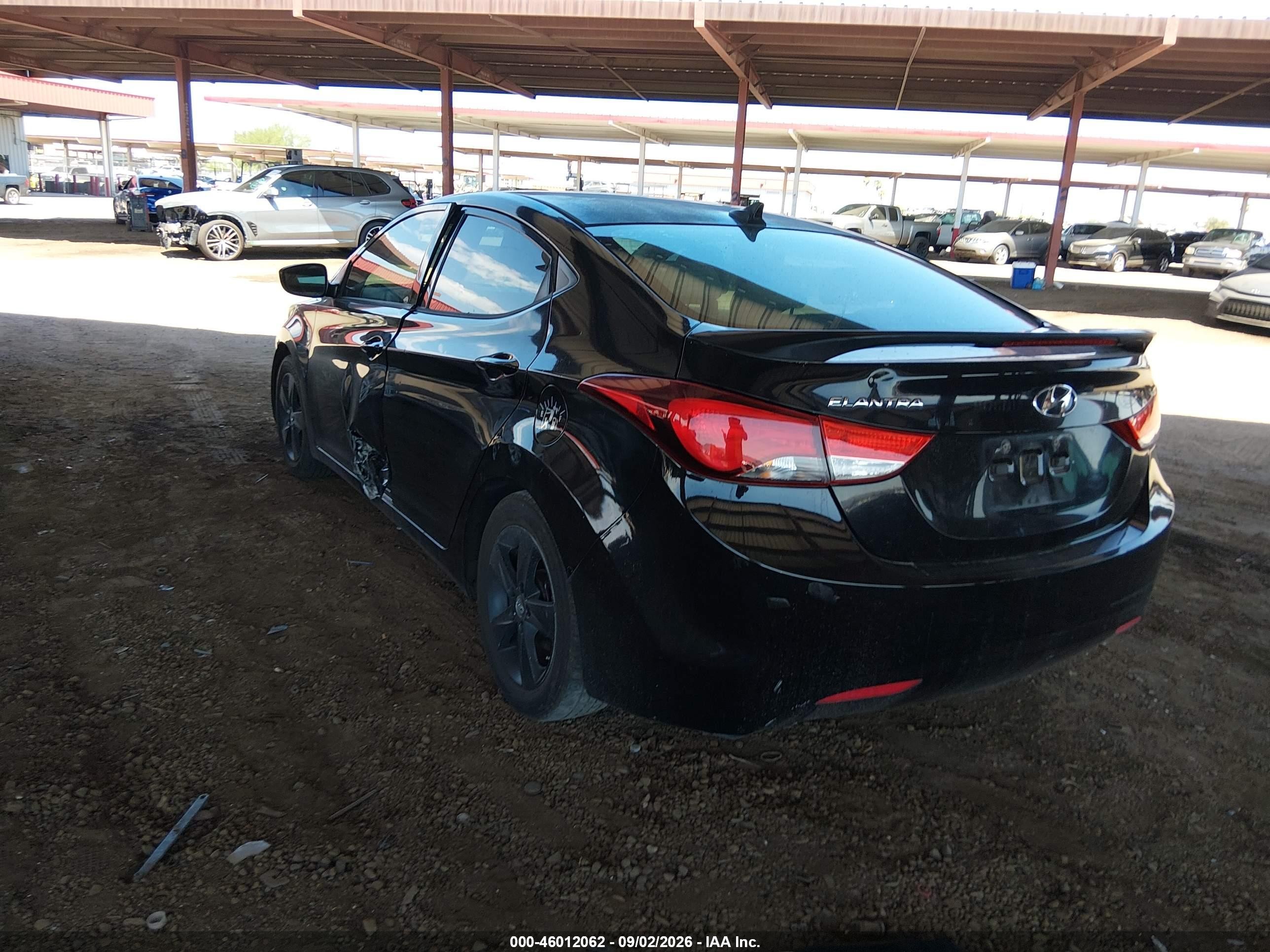 2013 Hyundai Elantra Gls Black vin: KMHDH4AE4DU824881