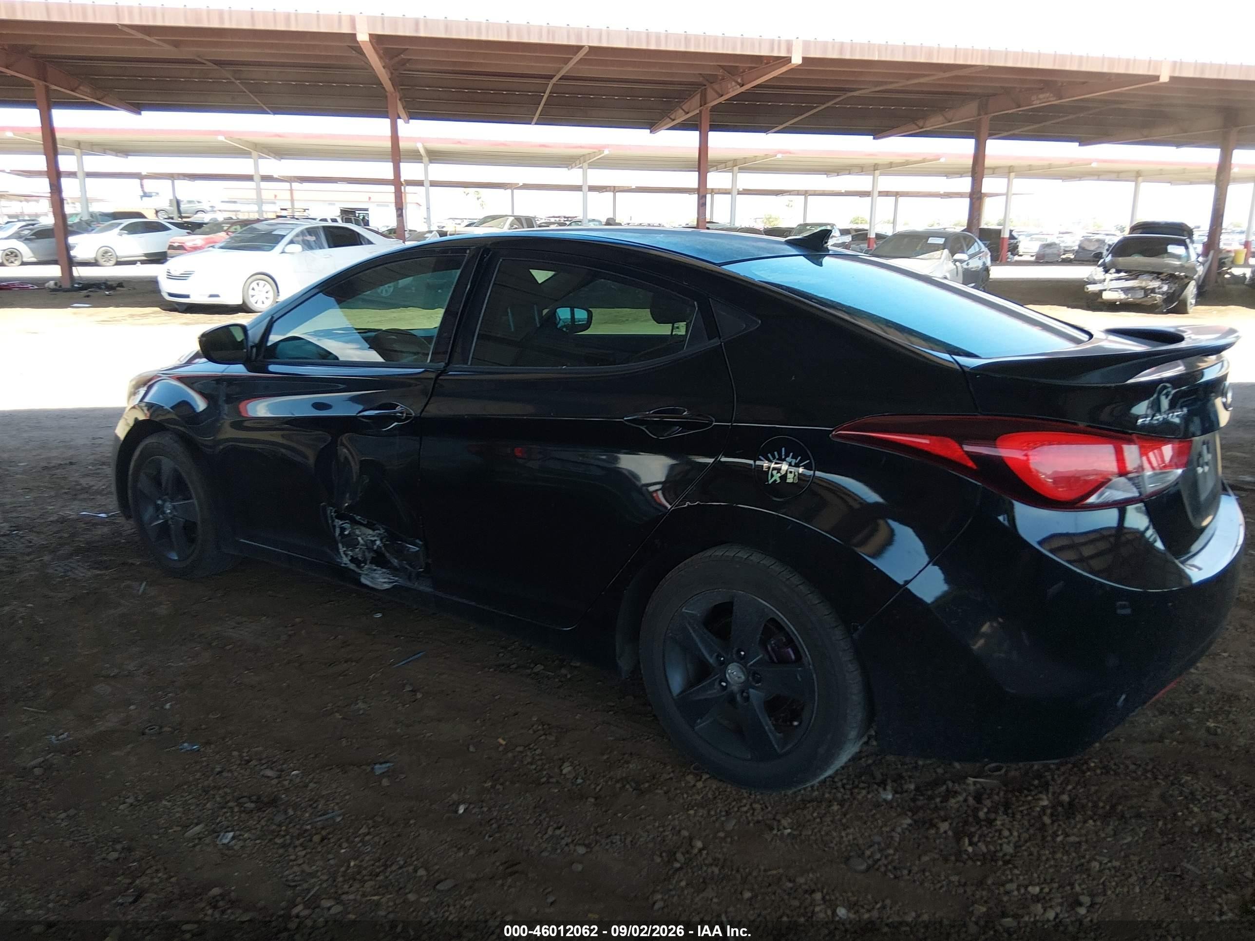 2013 Hyundai Elantra Gls Black vin: KMHDH4AE4DU824881