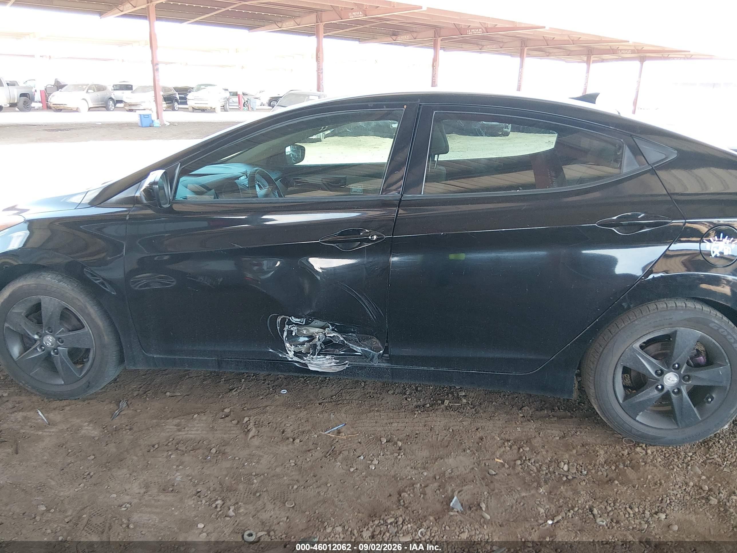 2013 Hyundai Elantra Gls Black vin: KMHDH4AE4DU824881