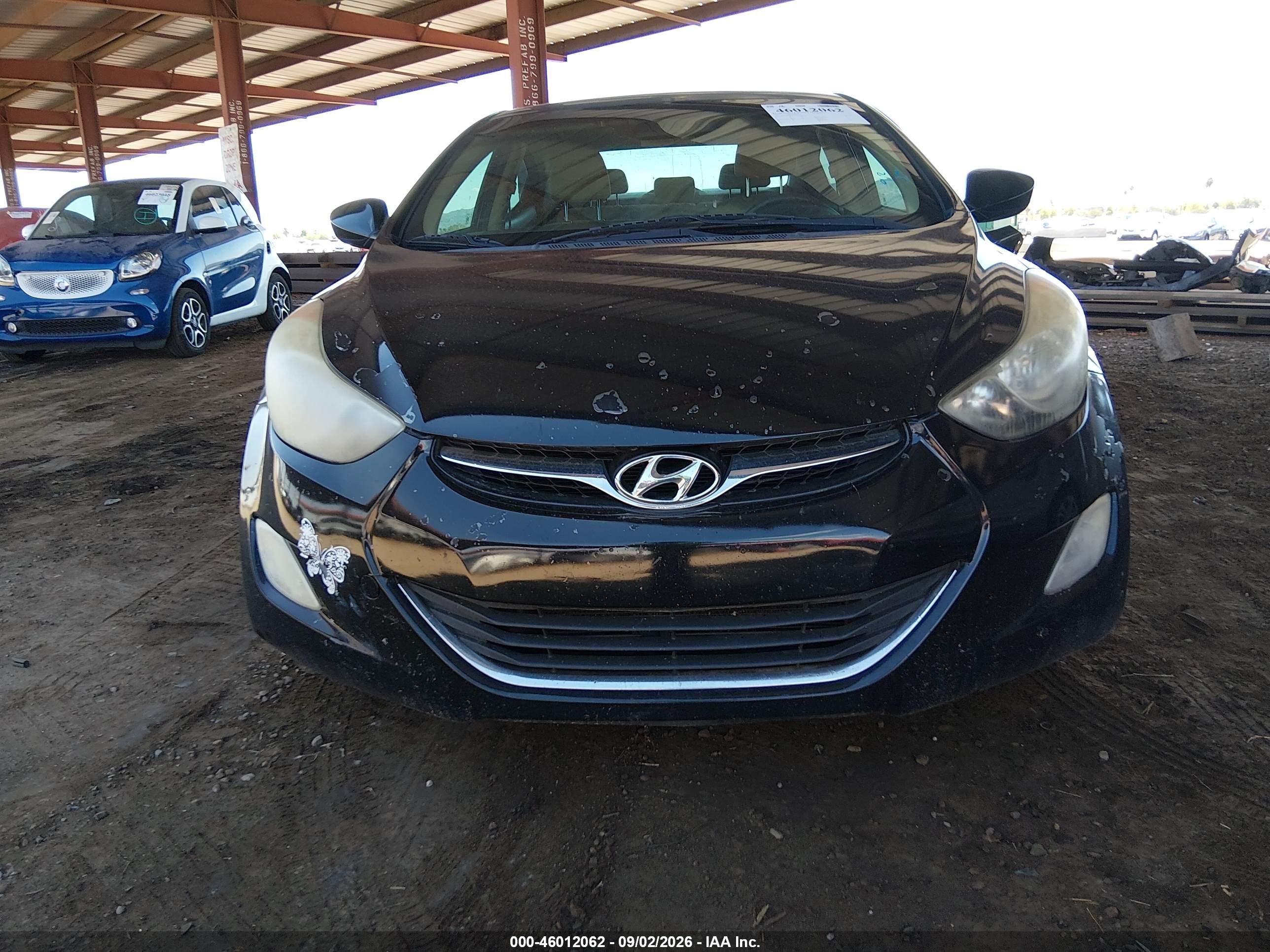 2013 Hyundai Elantra Gls Black vin: KMHDH4AE4DU824881