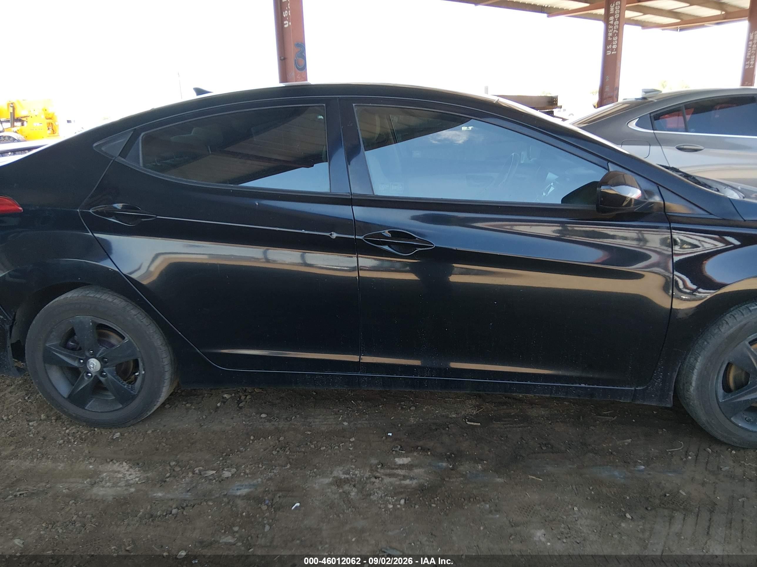 2013 Hyundai Elantra Gls Black vin: KMHDH4AE4DU824881