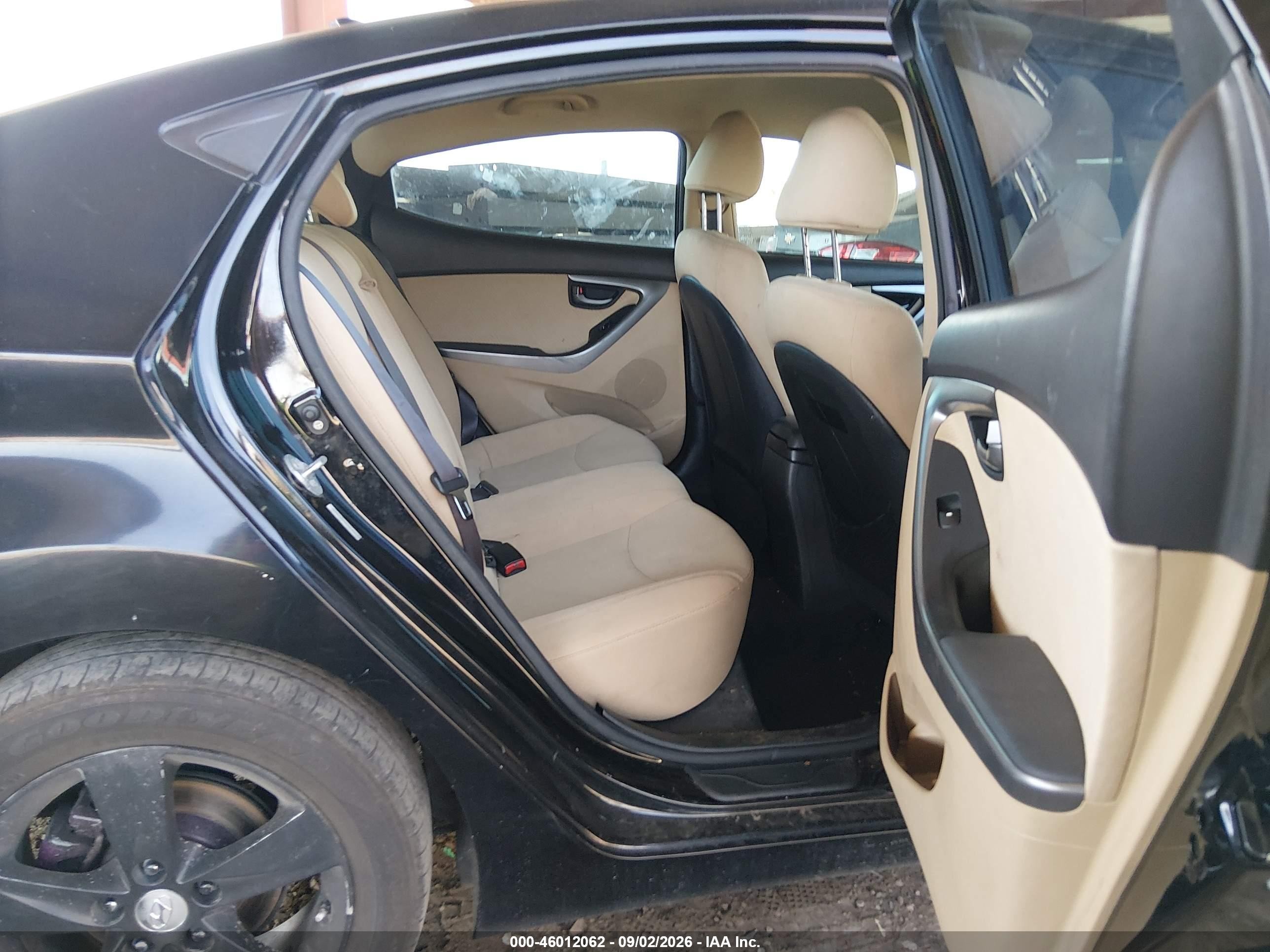 2013 Hyundai Elantra Gls Black vin: KMHDH4AE4DU824881