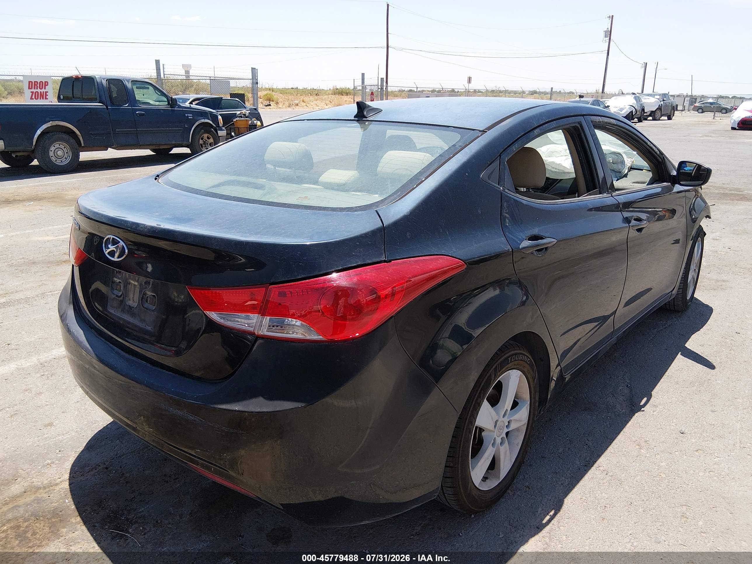 2013 Hyundai Elantra Gls Черный vin: KMHDH4AE4DU857234