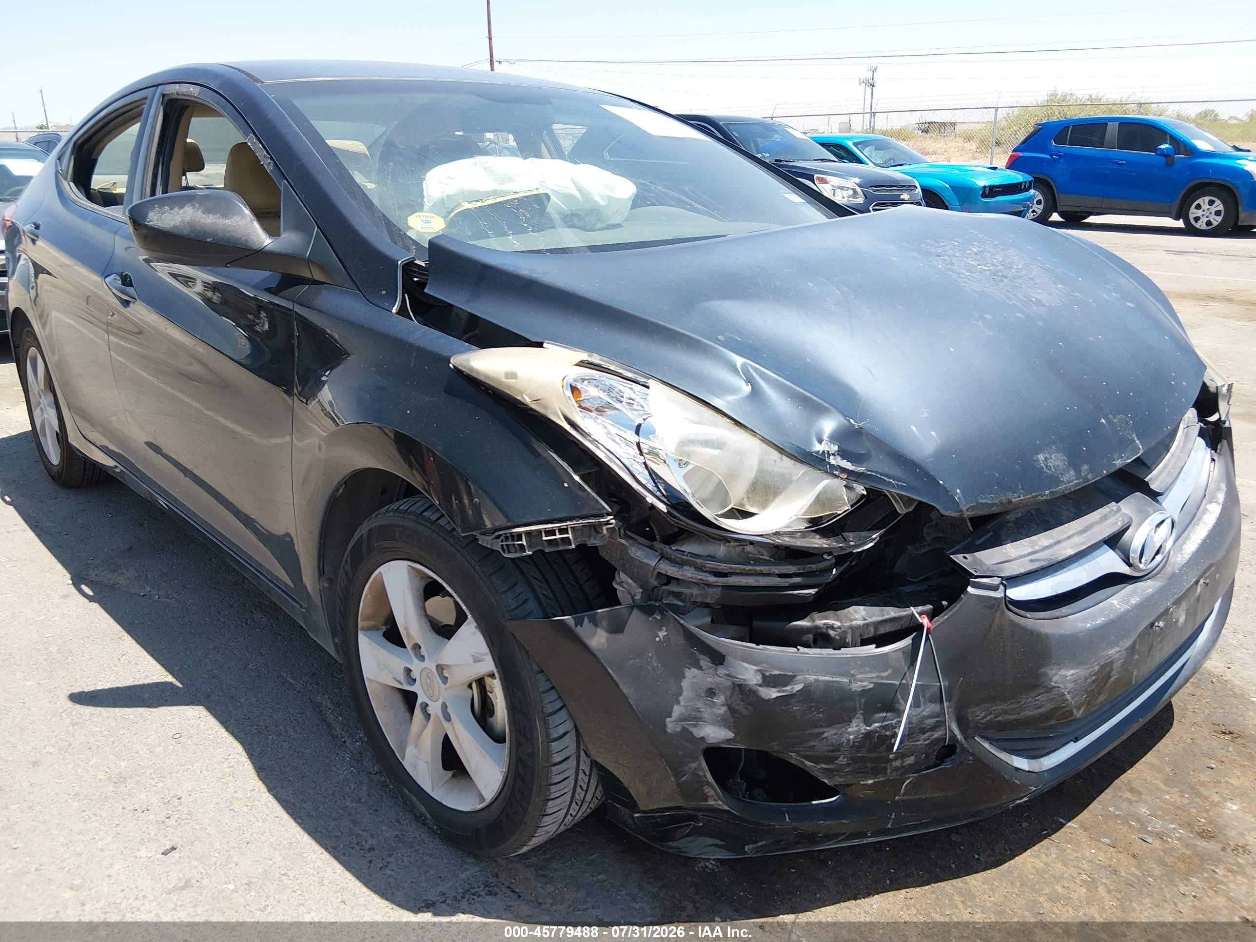 2013 Hyundai Elantra Gls Черный vin: KMHDH4AE4DU857234