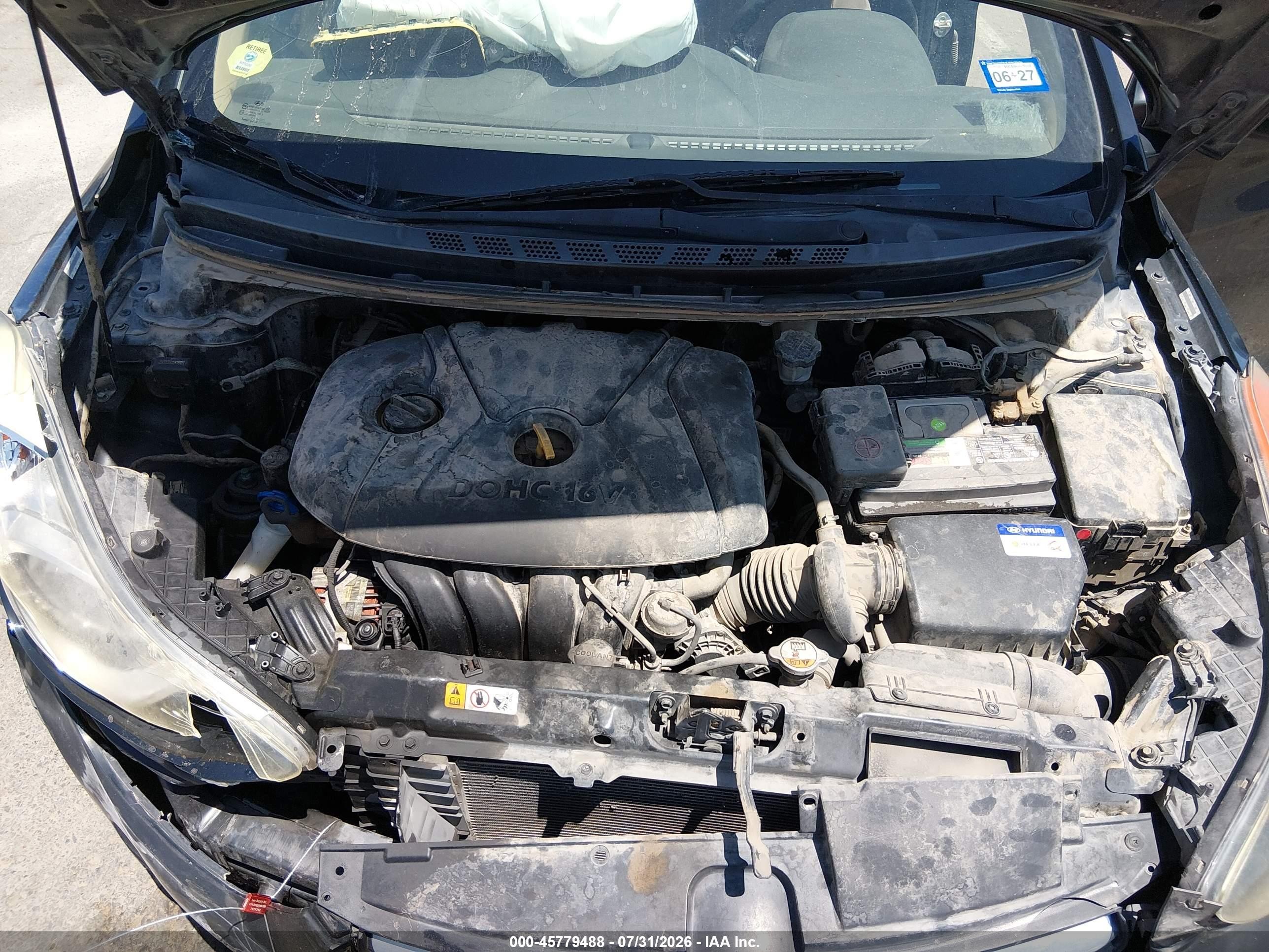 2013 Hyundai Elantra Gls Черный vin: KMHDH4AE4DU857234