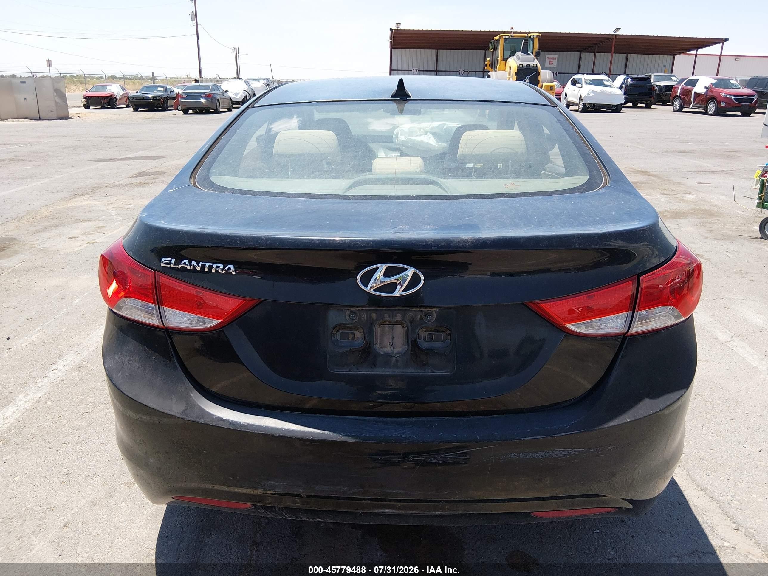 2013 Hyundai Elantra Gls Черный vin: KMHDH4AE4DU857234