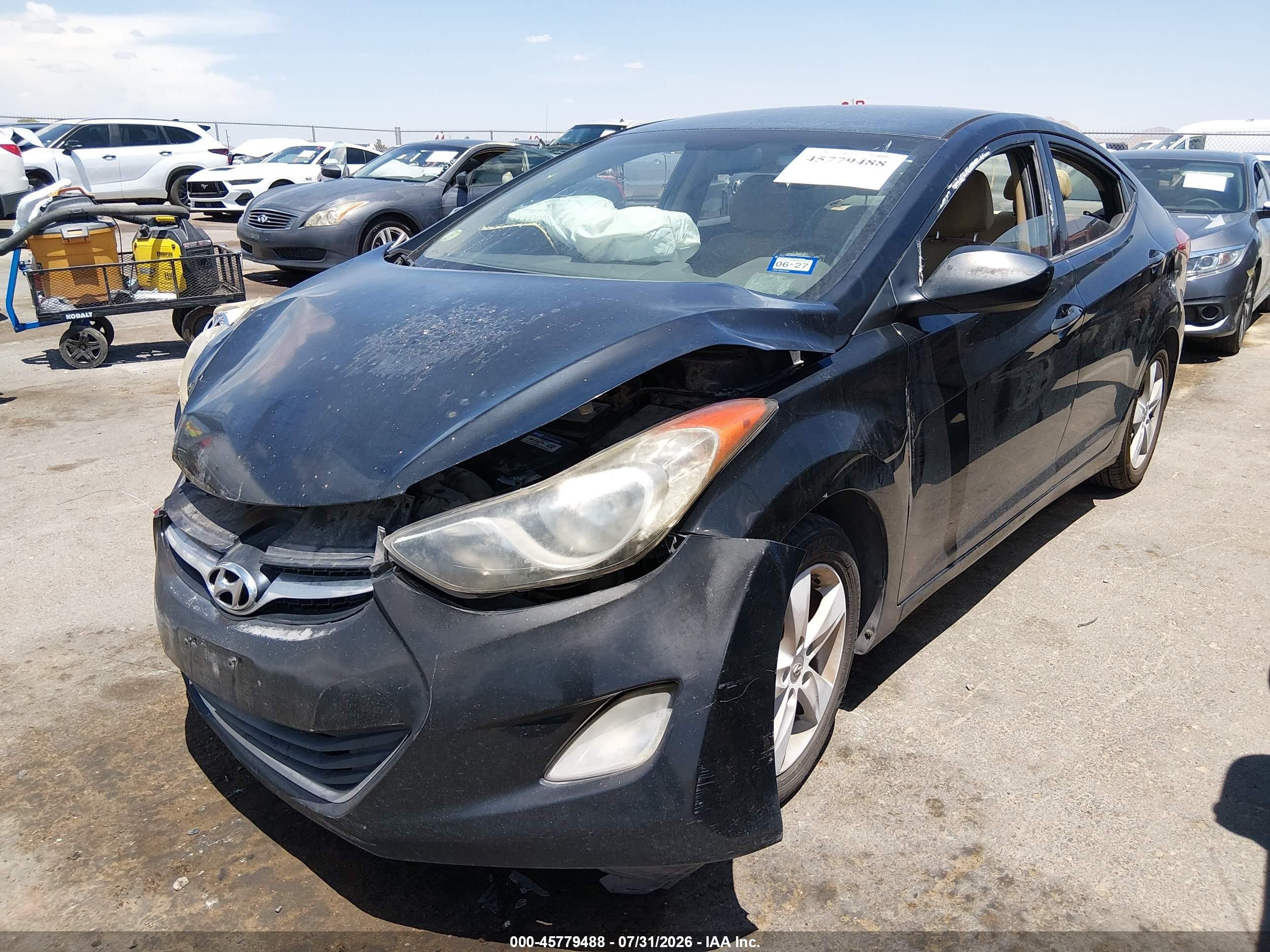 2013 Hyundai Elantra Gls Черный vin: KMHDH4AE4DU857234