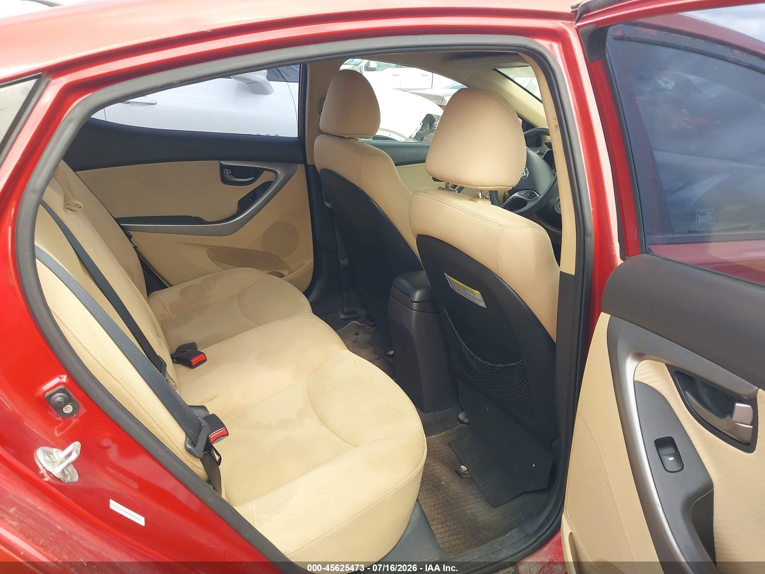2013 Hyundai Elantra Gls Red vin: KMHDH4AE4DU864085