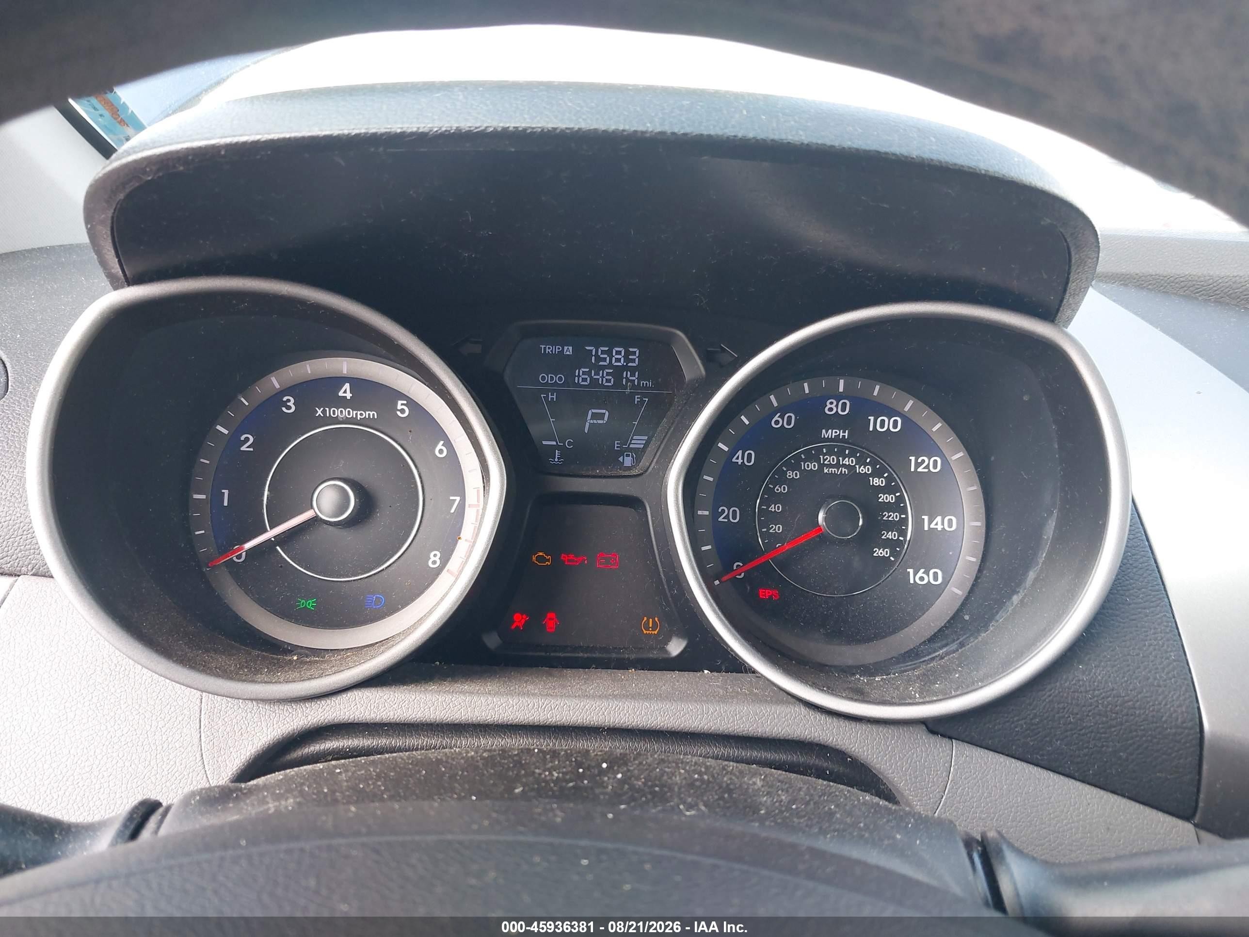 2013 Hyundai Elantra Gls Blue vin: KMHDH4AE4DU877497