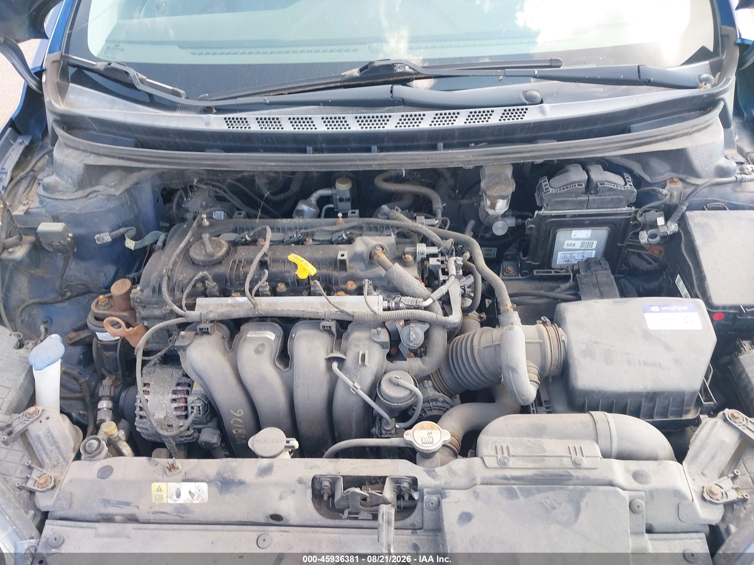 2013 Hyundai Elantra Gls Blue vin: KMHDH4AE4DU877497