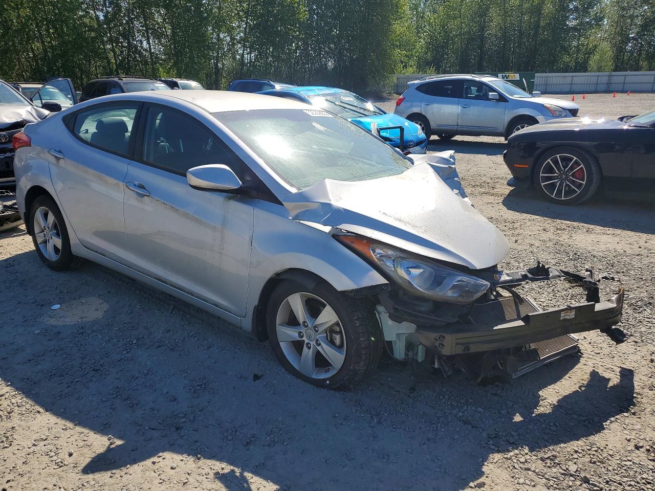 2013 Hyundai Elantra Gls Серебряный vin: KMHDH4AE4DU883039
