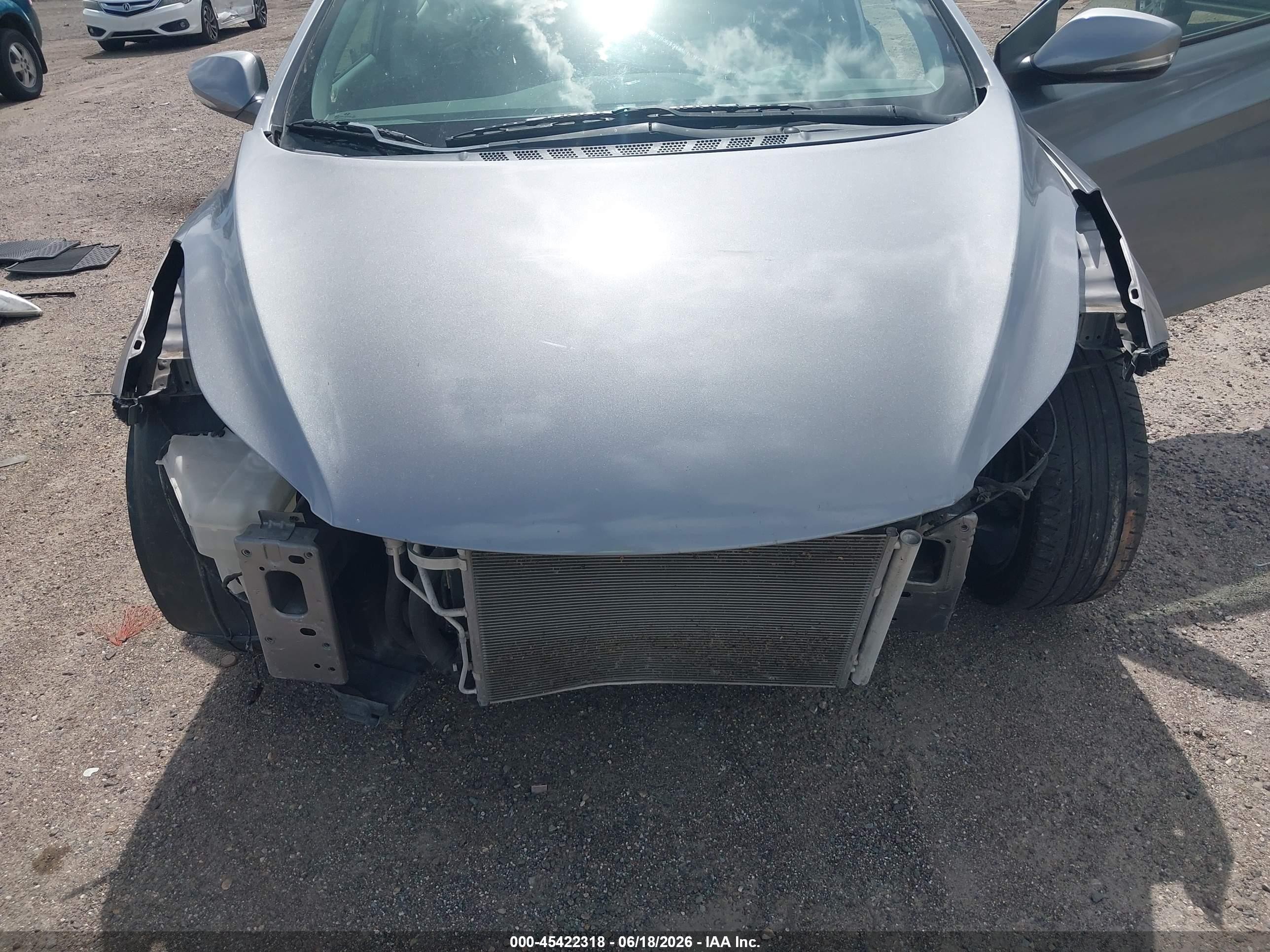2013 Hyundai Elantra Limited Gray vin: KMHDH4AE4DU889469