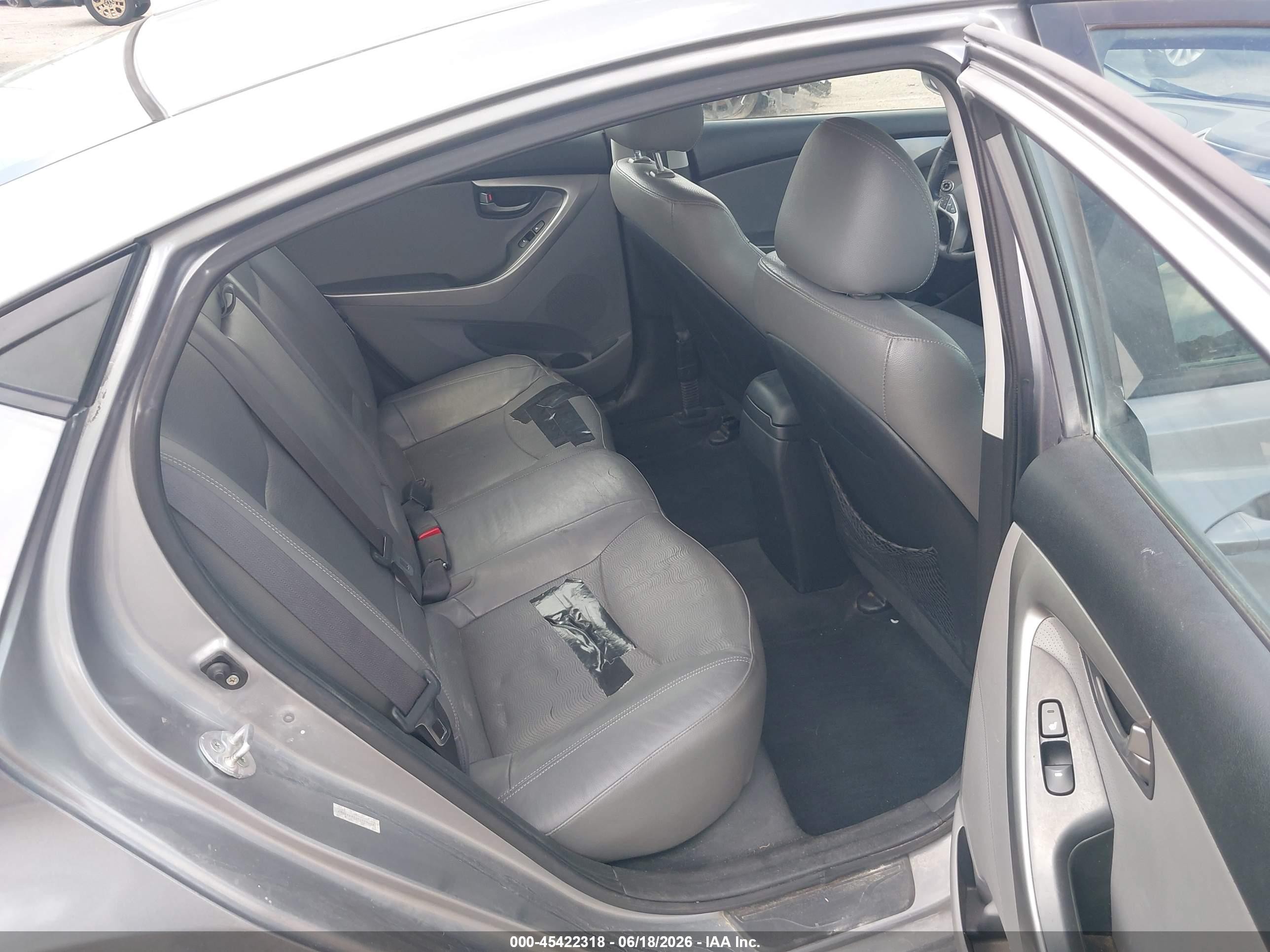 2013 Hyundai Elantra Limited Gray vin: KMHDH4AE4DU889469