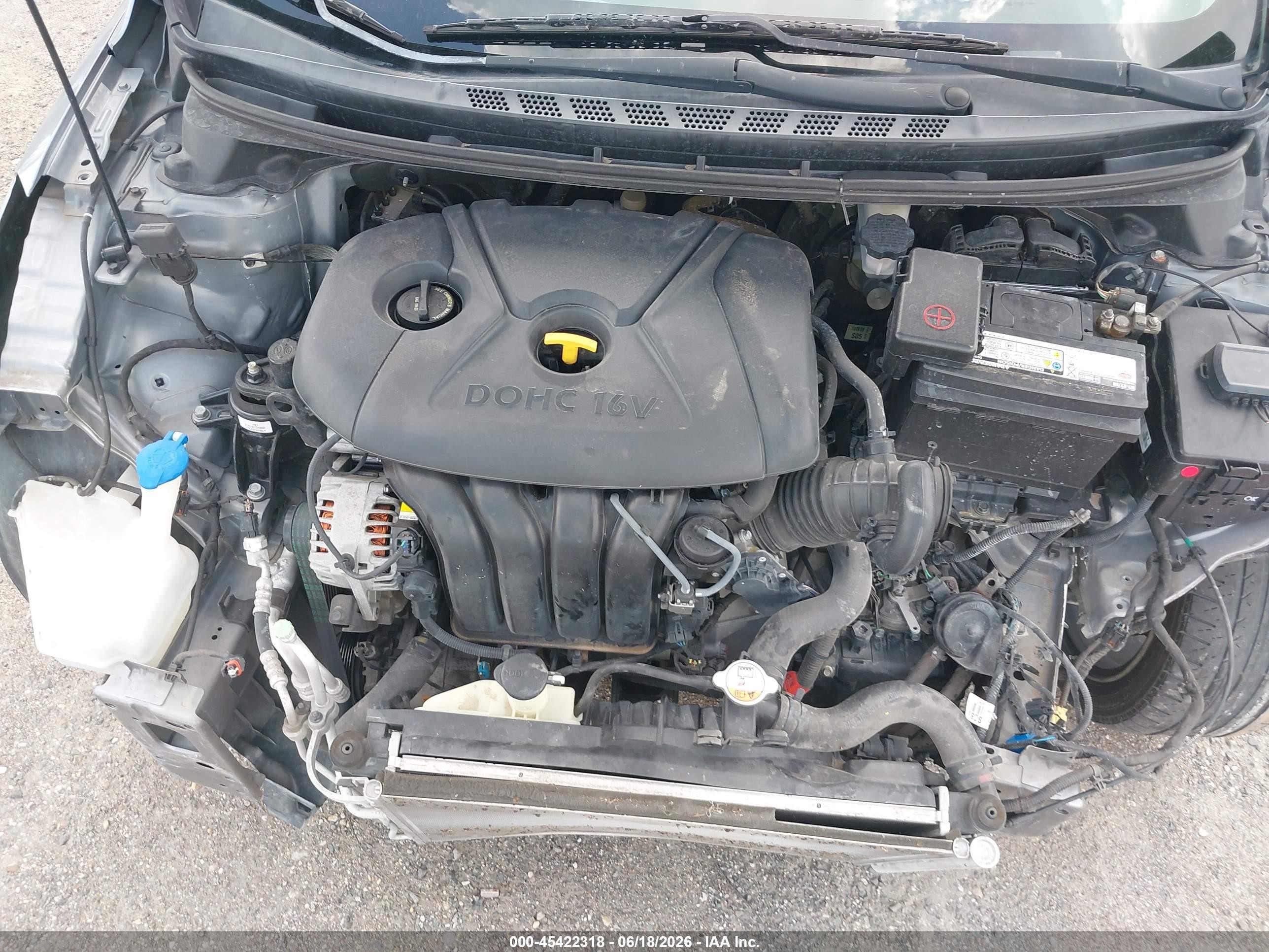 2013 Hyundai Elantra Limited Gray vin: KMHDH4AE4DU889469