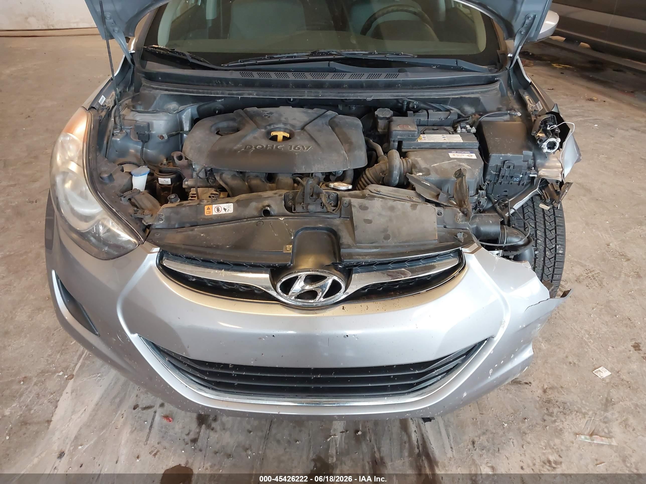2013 Hyundai Elantra Gls Silver vin: KMHDH4AE4DU889956
