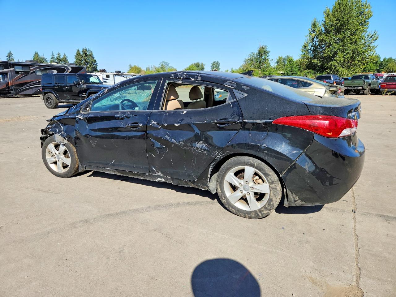 2013 Hyundai Elantra Gls Black vin: KMHDH4AE4DU895076