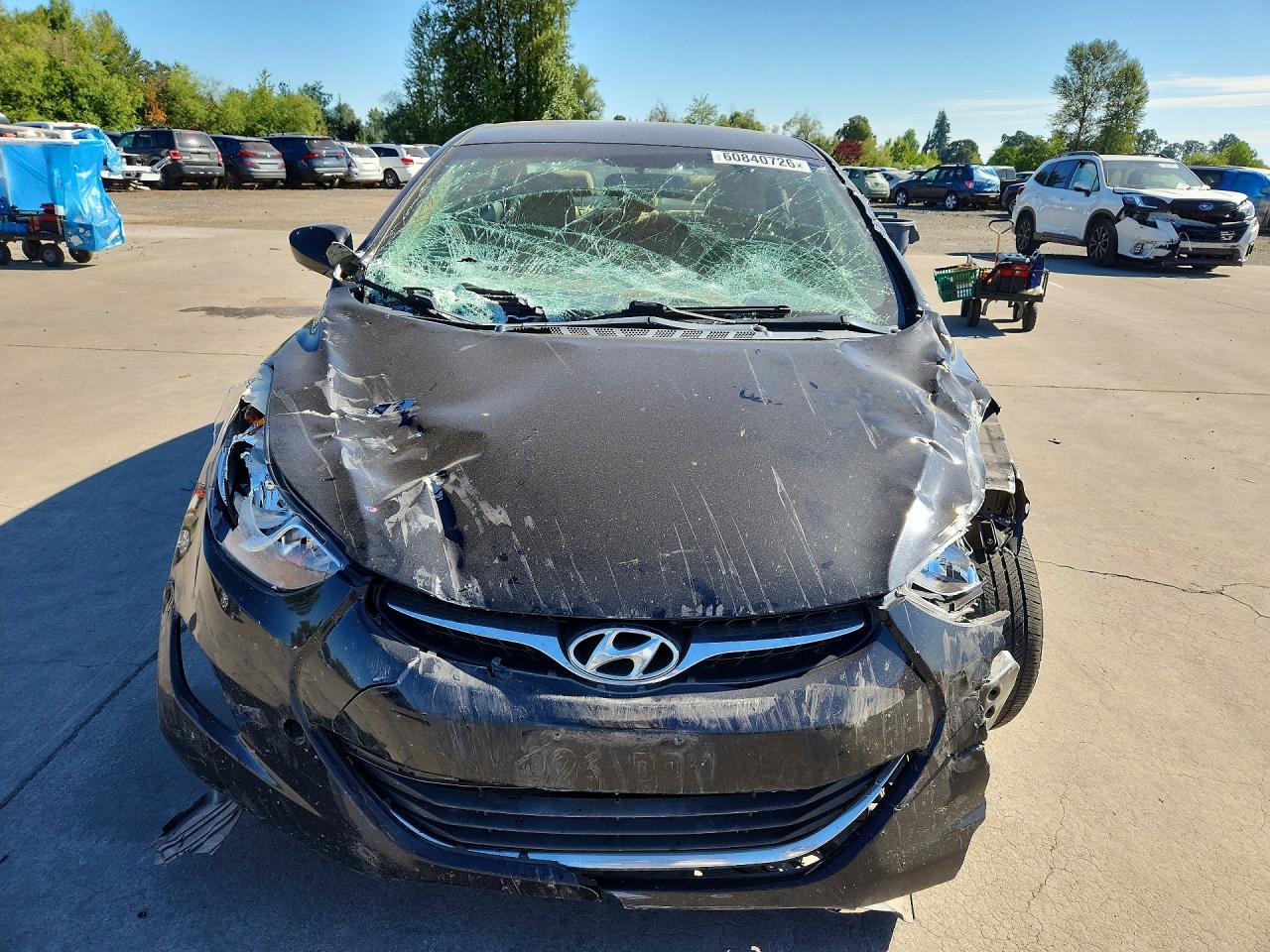 2013 Hyundai Elantra Gls Black vin: KMHDH4AE4DU895076