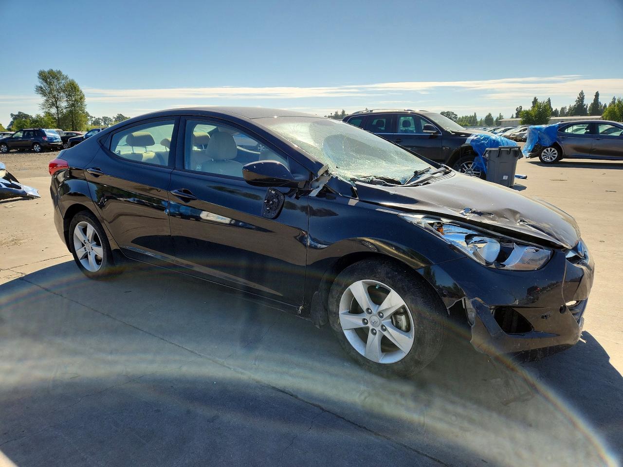 2013 Hyundai Elantra Gls Black vin: KMHDH4AE4DU895076