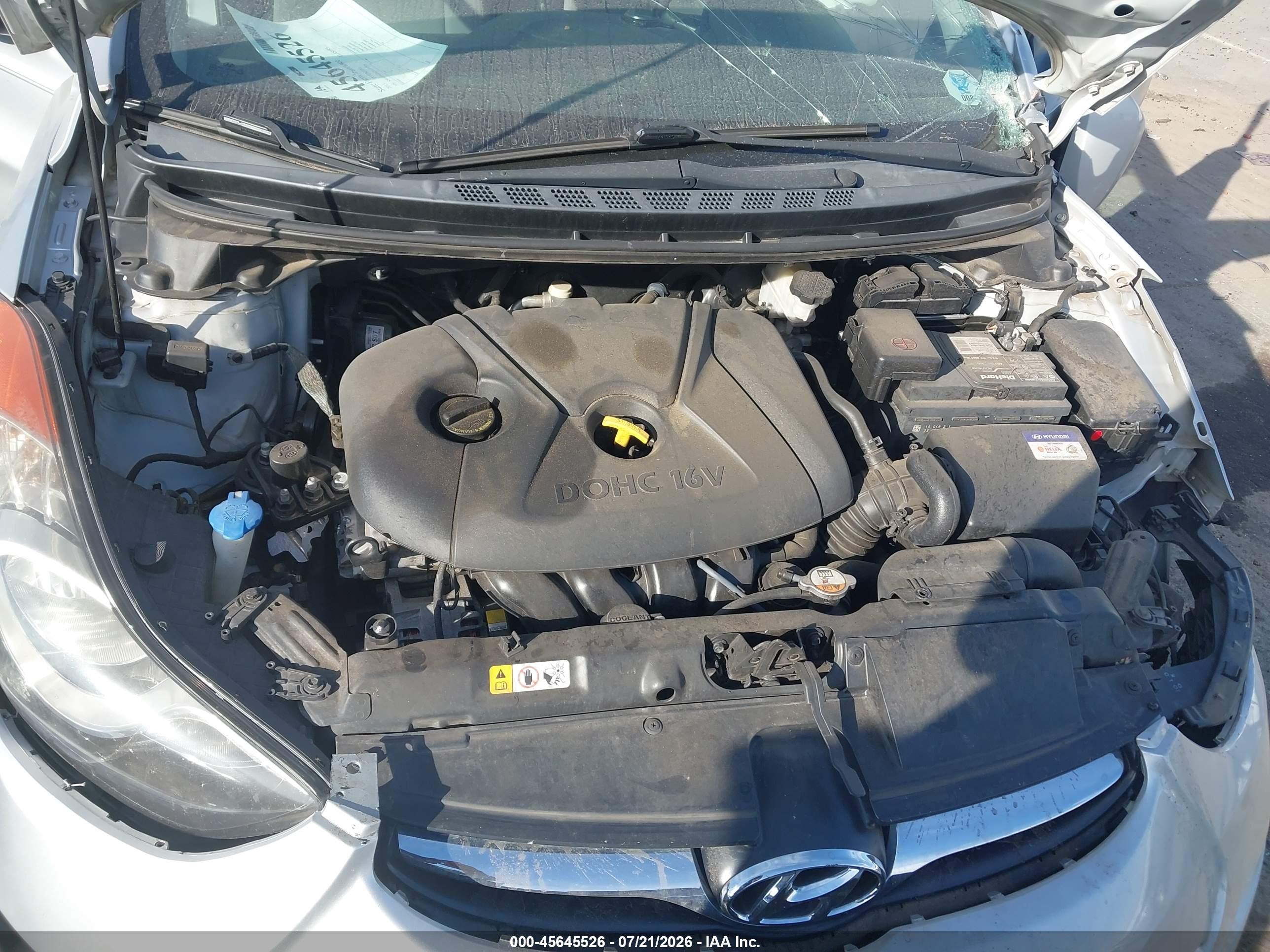 2013 Hyundai Elantra Gls Silver vin: KMHDH4AE4DU937326