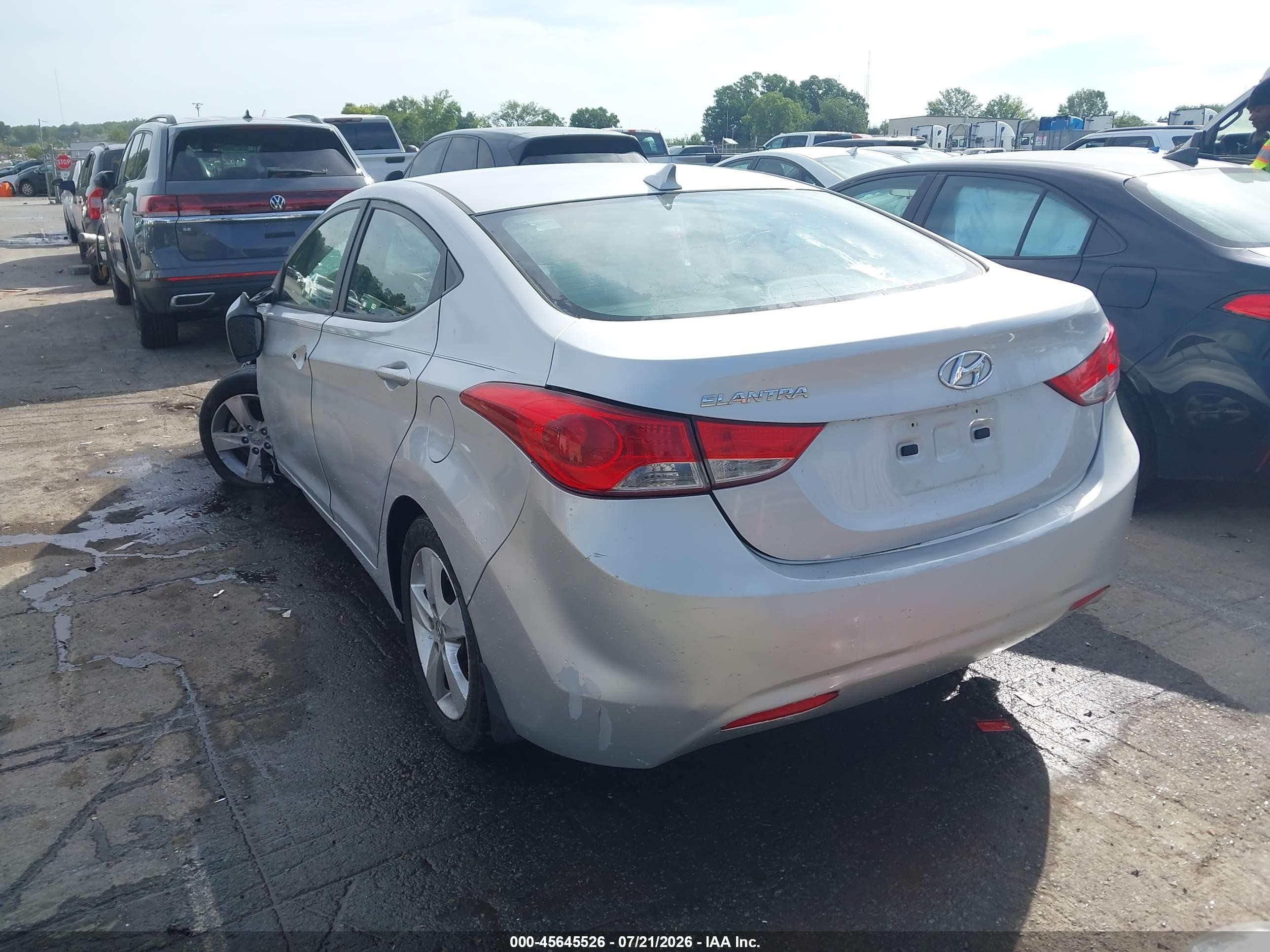2013 Hyundai Elantra Gls Silver vin: KMHDH4AE4DU937326