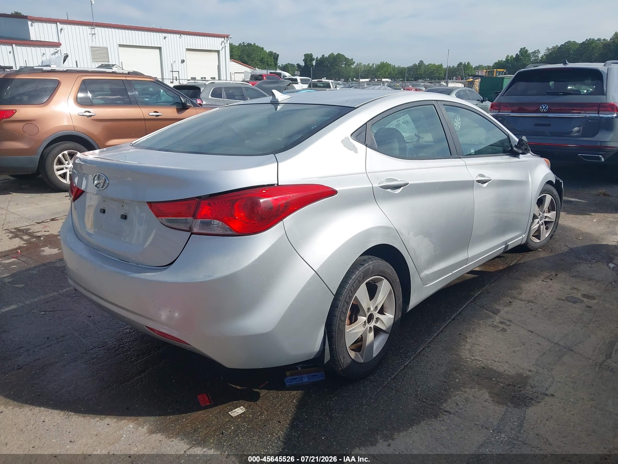 2013 Hyundai Elantra Gls Silver vin: KMHDH4AE4DU937326