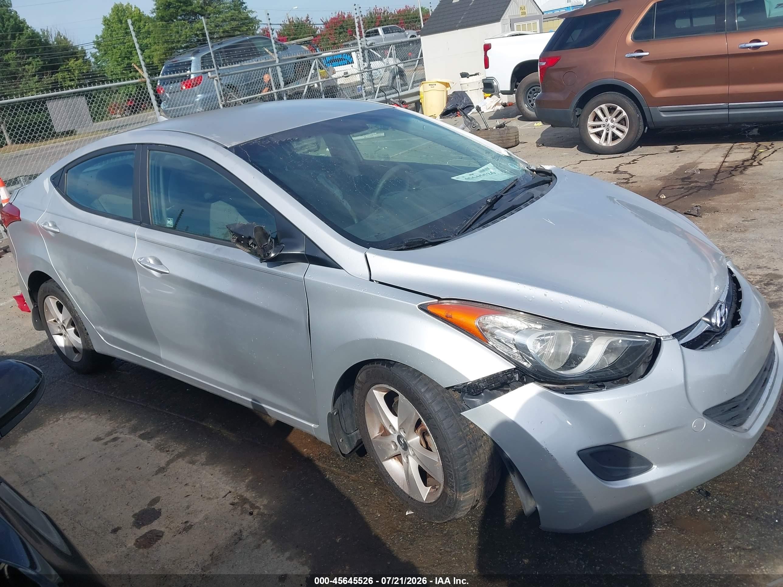 2013 Hyundai Elantra Gls Silver vin: KMHDH4AE4DU937326