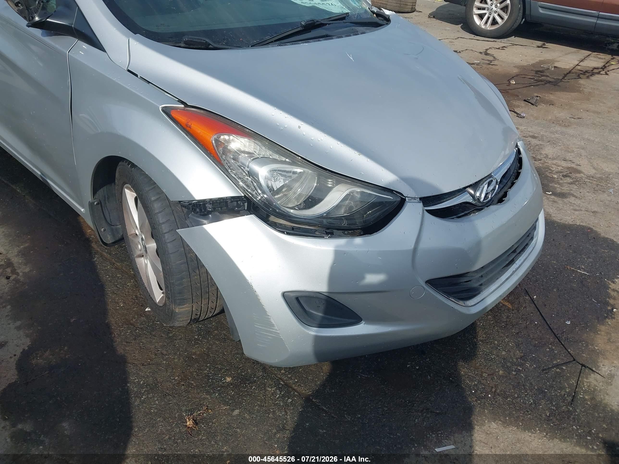 2013 Hyundai Elantra Gls Silver vin: KMHDH4AE4DU937326