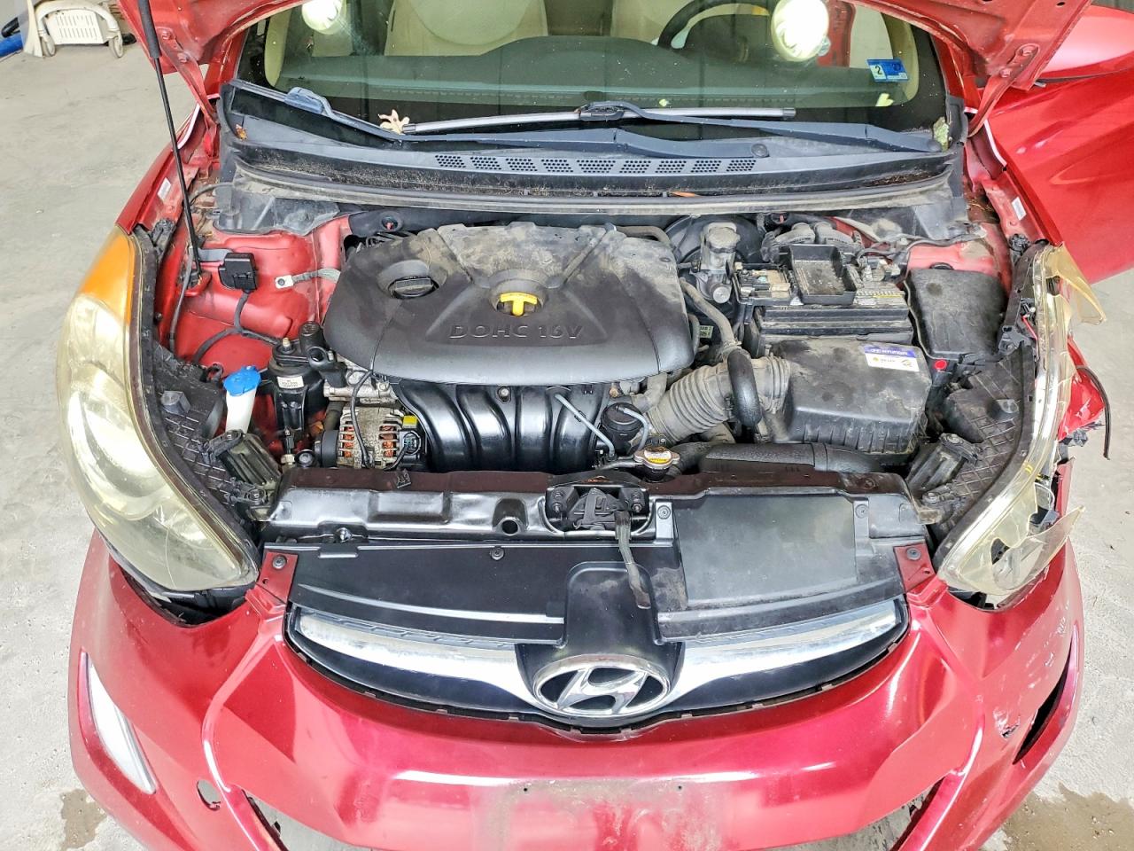 2013 Hyundai Elantra Gls Red vin: KMHDH4AE4DU941912