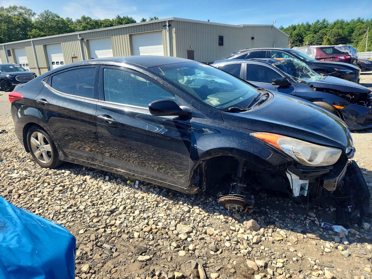 2013 Hyundai Elantra Gls Black vin: KMHDH4AE4DU946429
