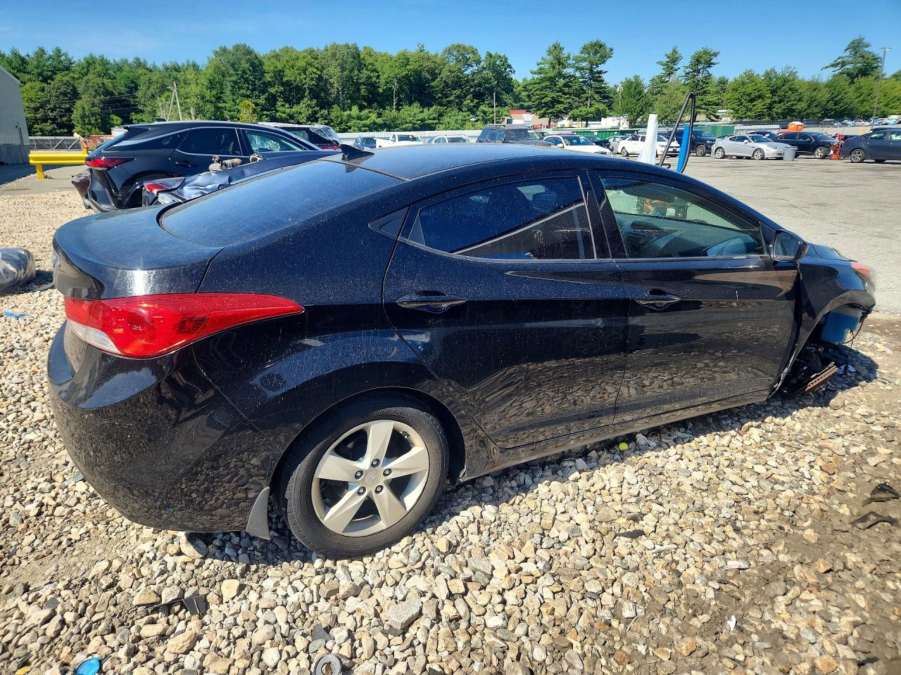 2013 Hyundai Elantra Gls Black vin: KMHDH4AE4DU946429