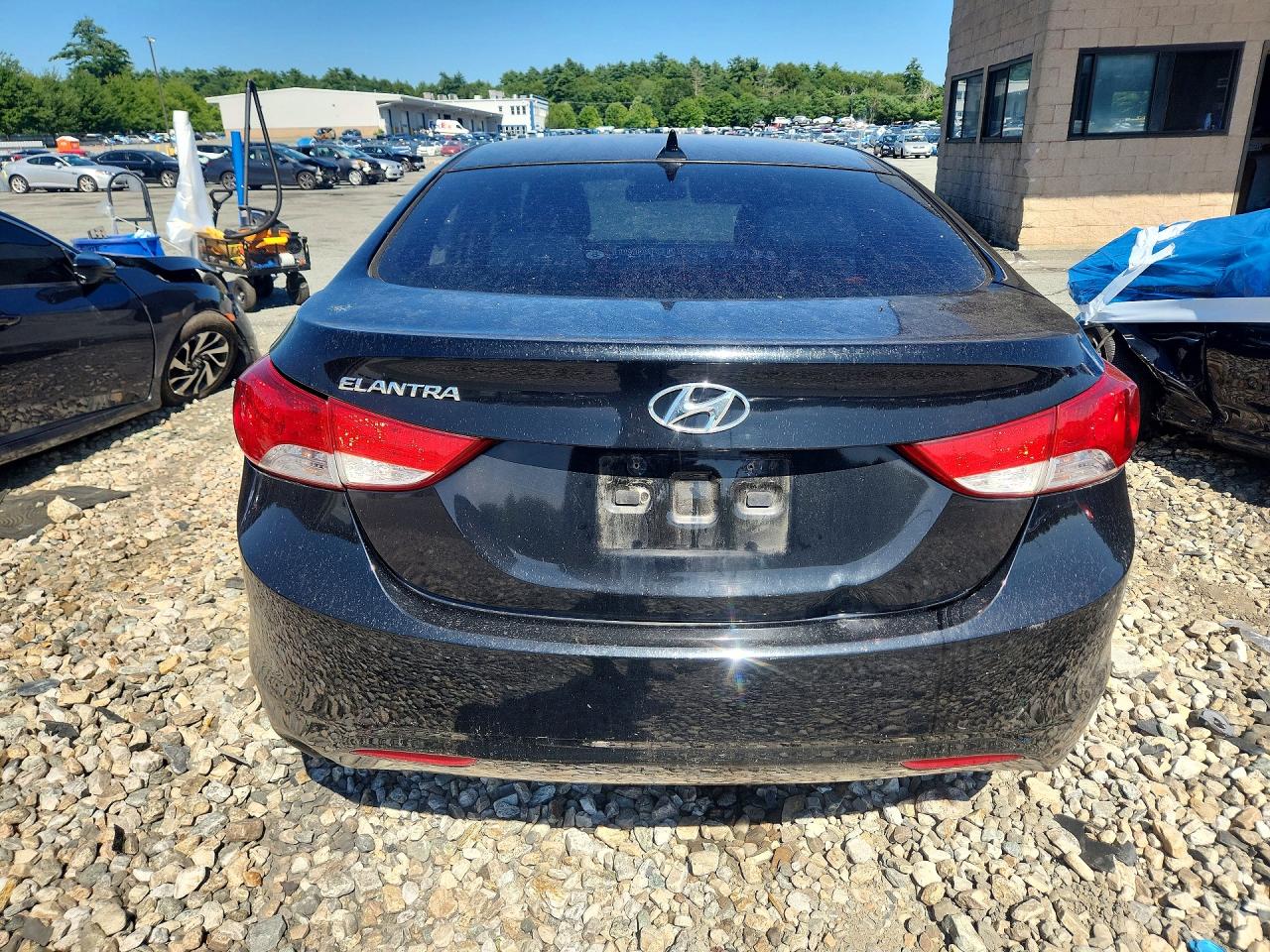 2013 Hyundai Elantra Gls Black vin: KMHDH4AE4DU946429