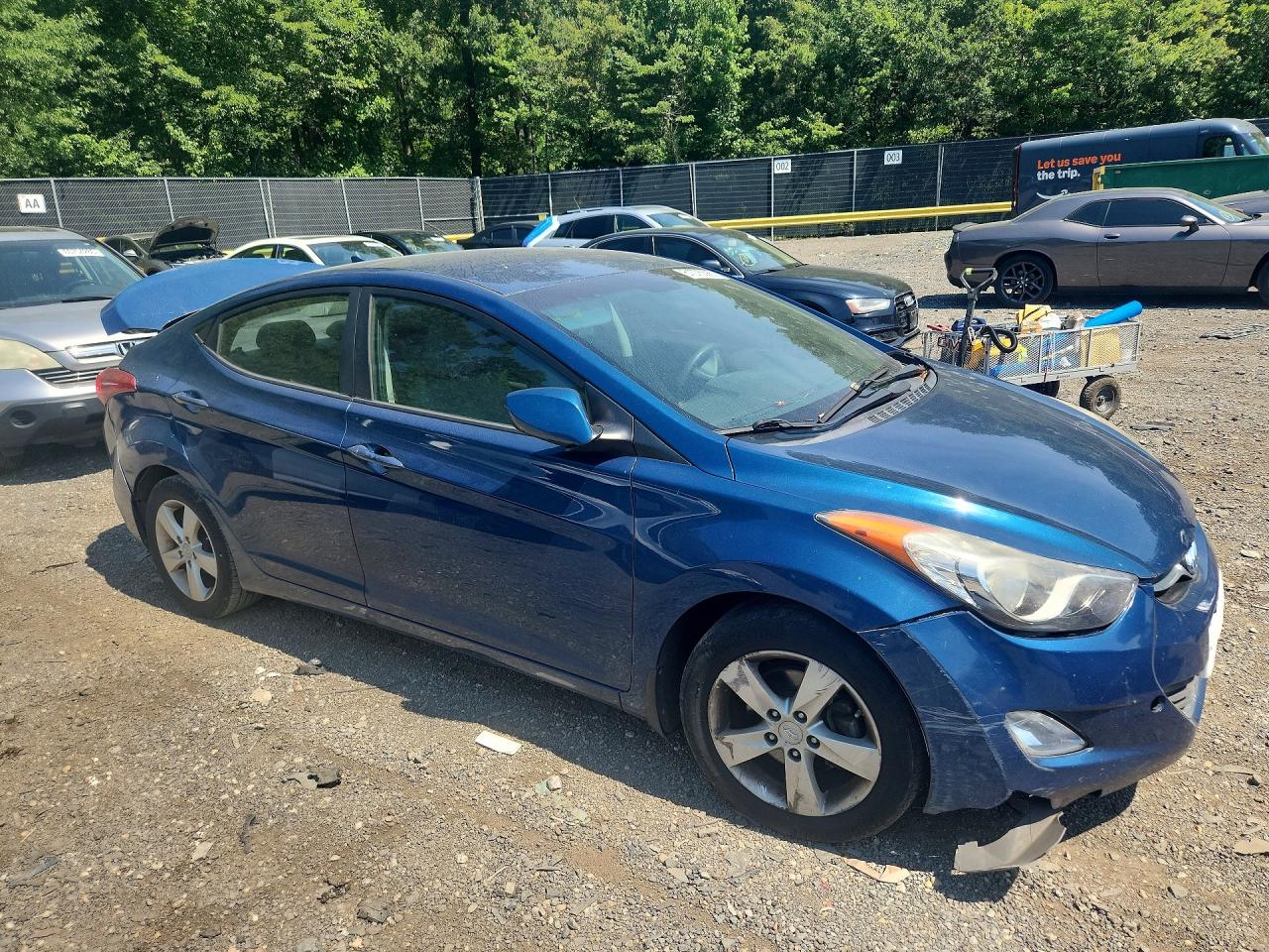 2013 Hyundai Elantra Gls Blue vin: KMHDH4AE4DU955485