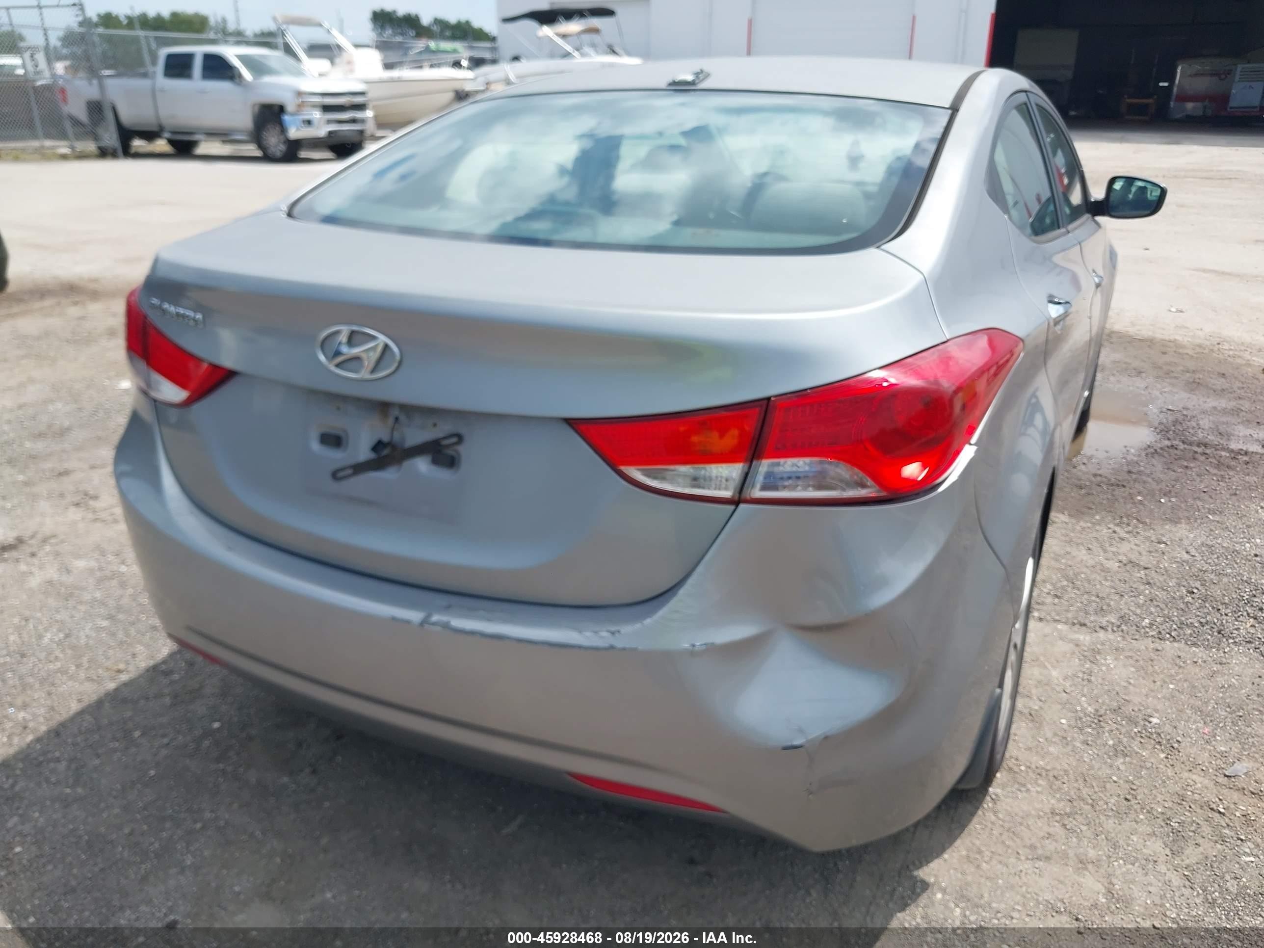 2013 Hyundai Elantra Gls Gray vin: KMHDH4AE4DU967538
