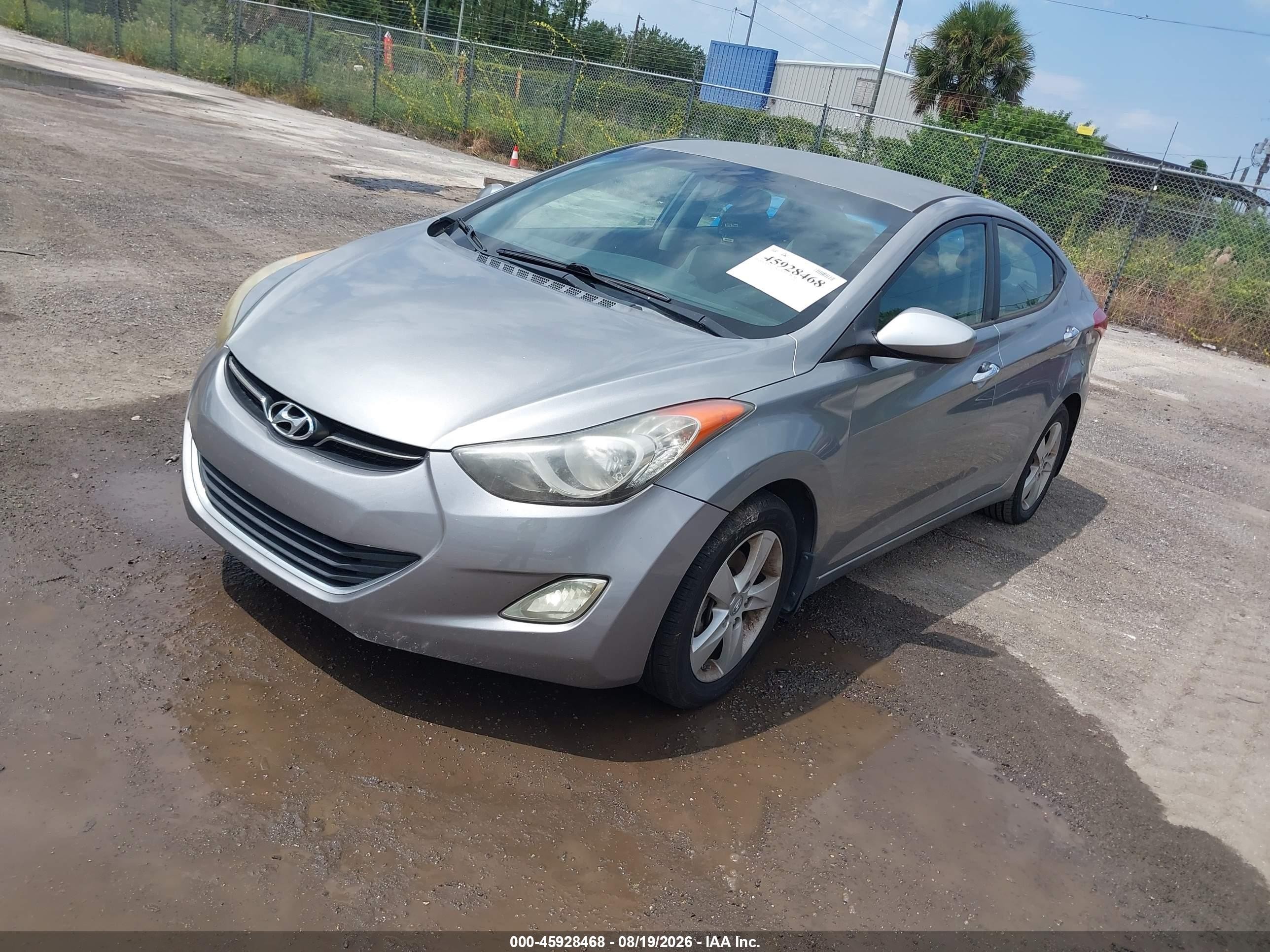 2013 Hyundai Elantra Gls Gray vin: KMHDH4AE4DU967538
