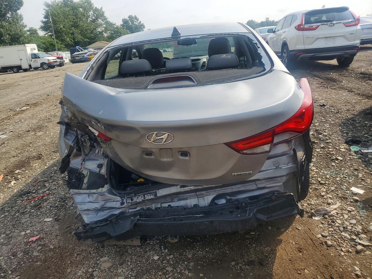 2014 Hyundai Elantra Limited Silver vin: KMHDH4AE4EU044008