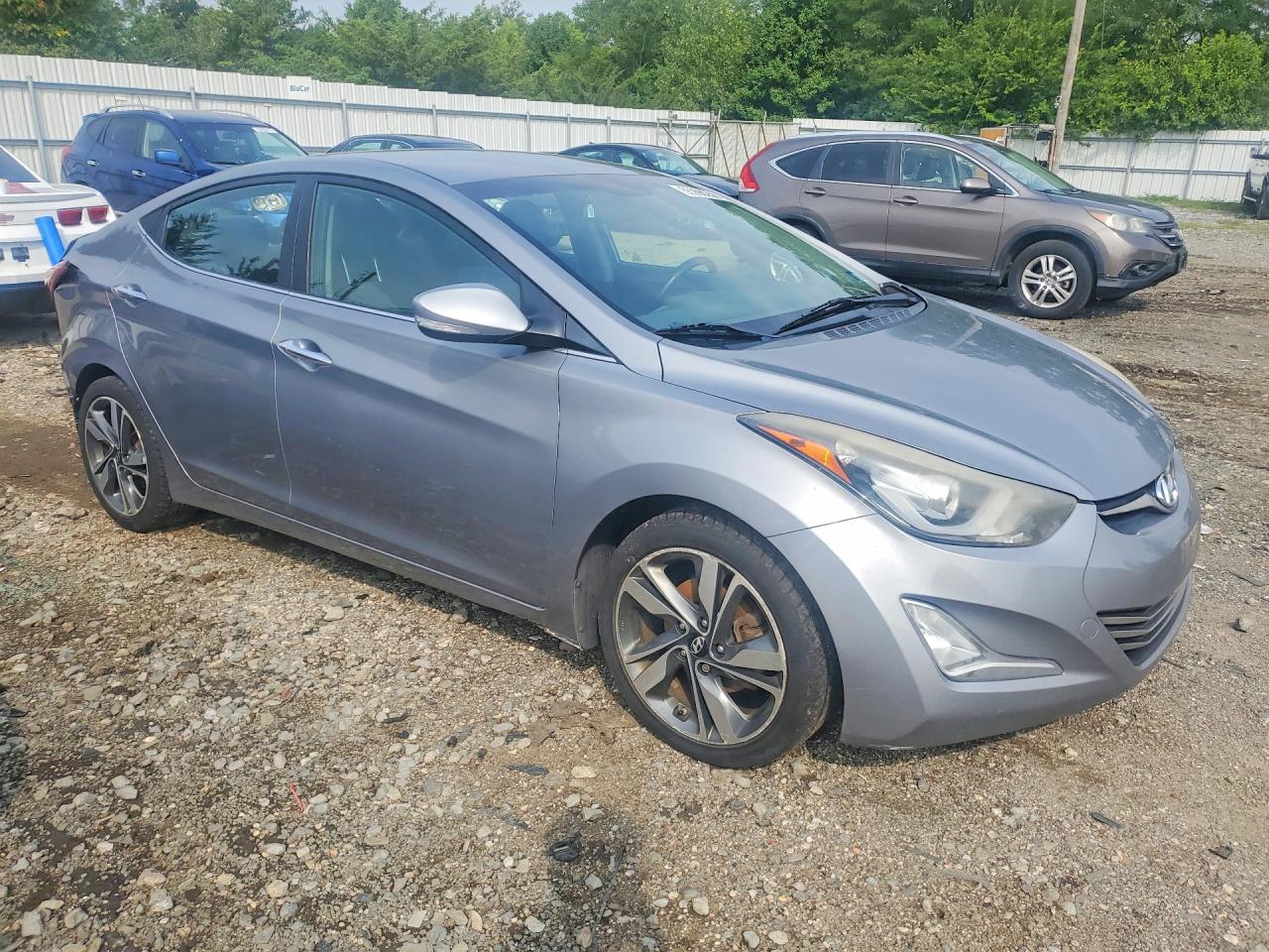 2014 Hyundai Elantra Limited Silver vin: KMHDH4AE4EU044008
