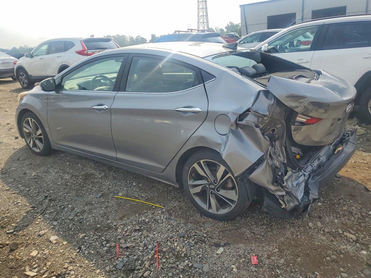 2014 Hyundai Elantra Limited Silver vin: KMHDH4AE4EU044008