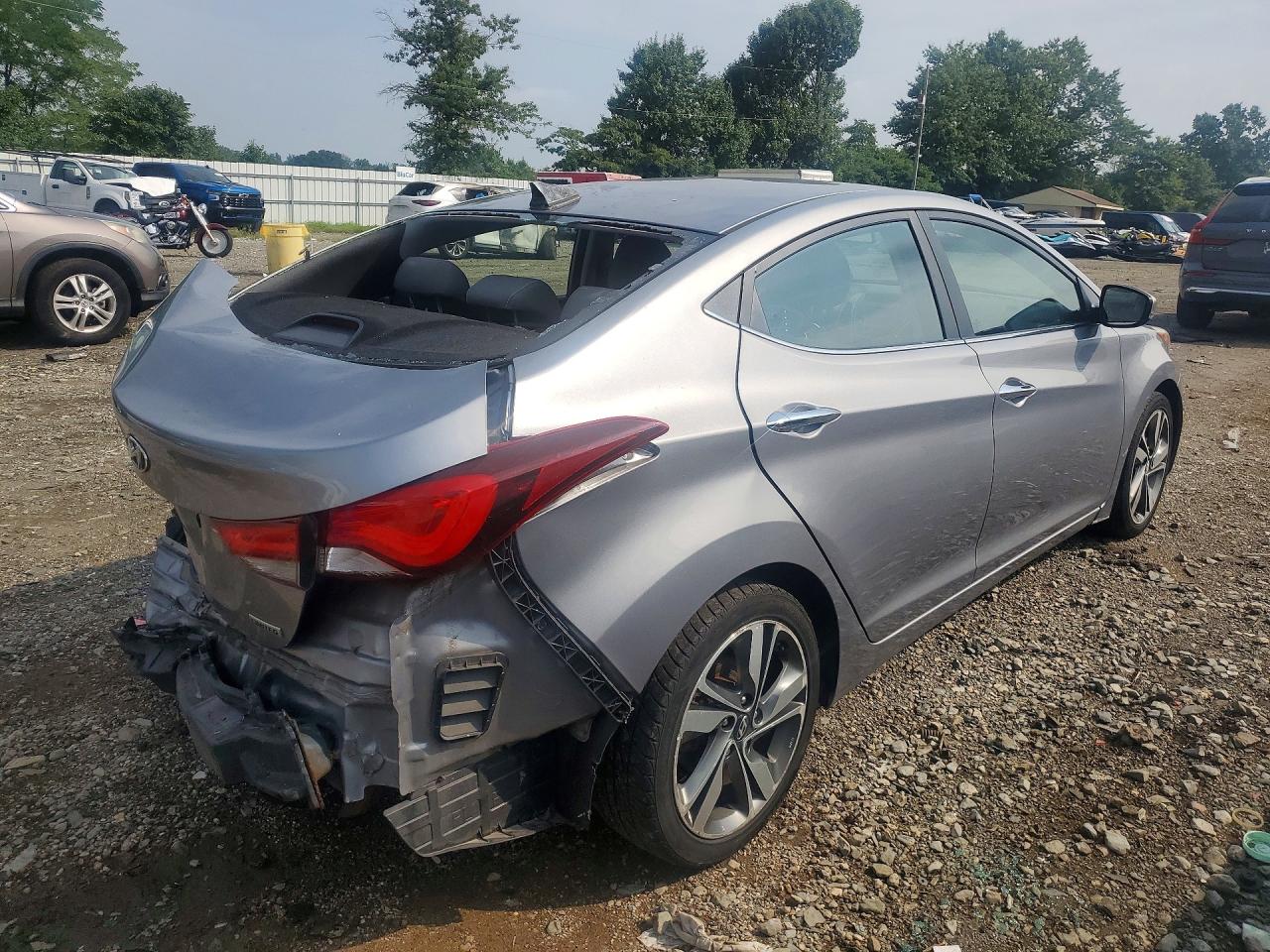 2014 Hyundai Elantra Limited Silver vin: KMHDH4AE4EU044008