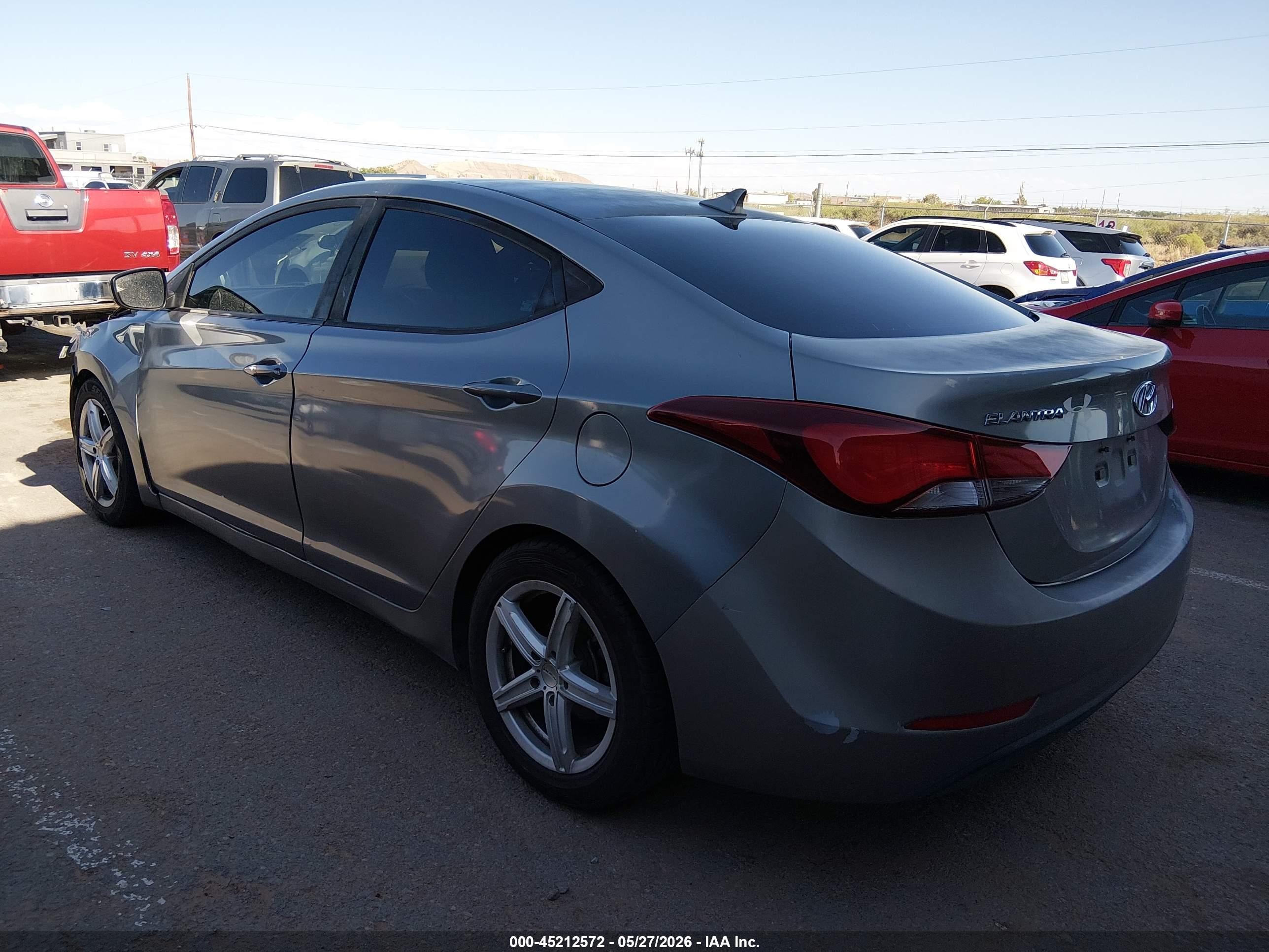 2014 Hyundai Elantra Se Gray vin: KMHDH4AE4EU092009